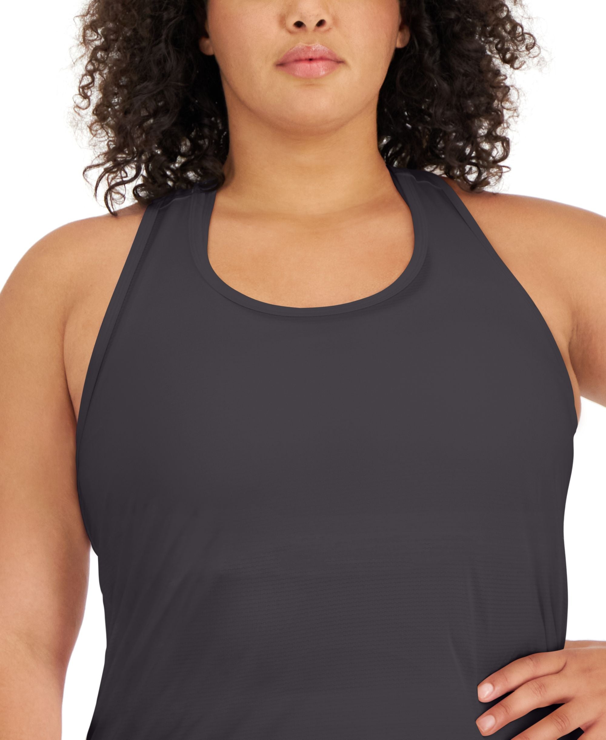 ID Ideology Plus Size Textured Tank Premium Top