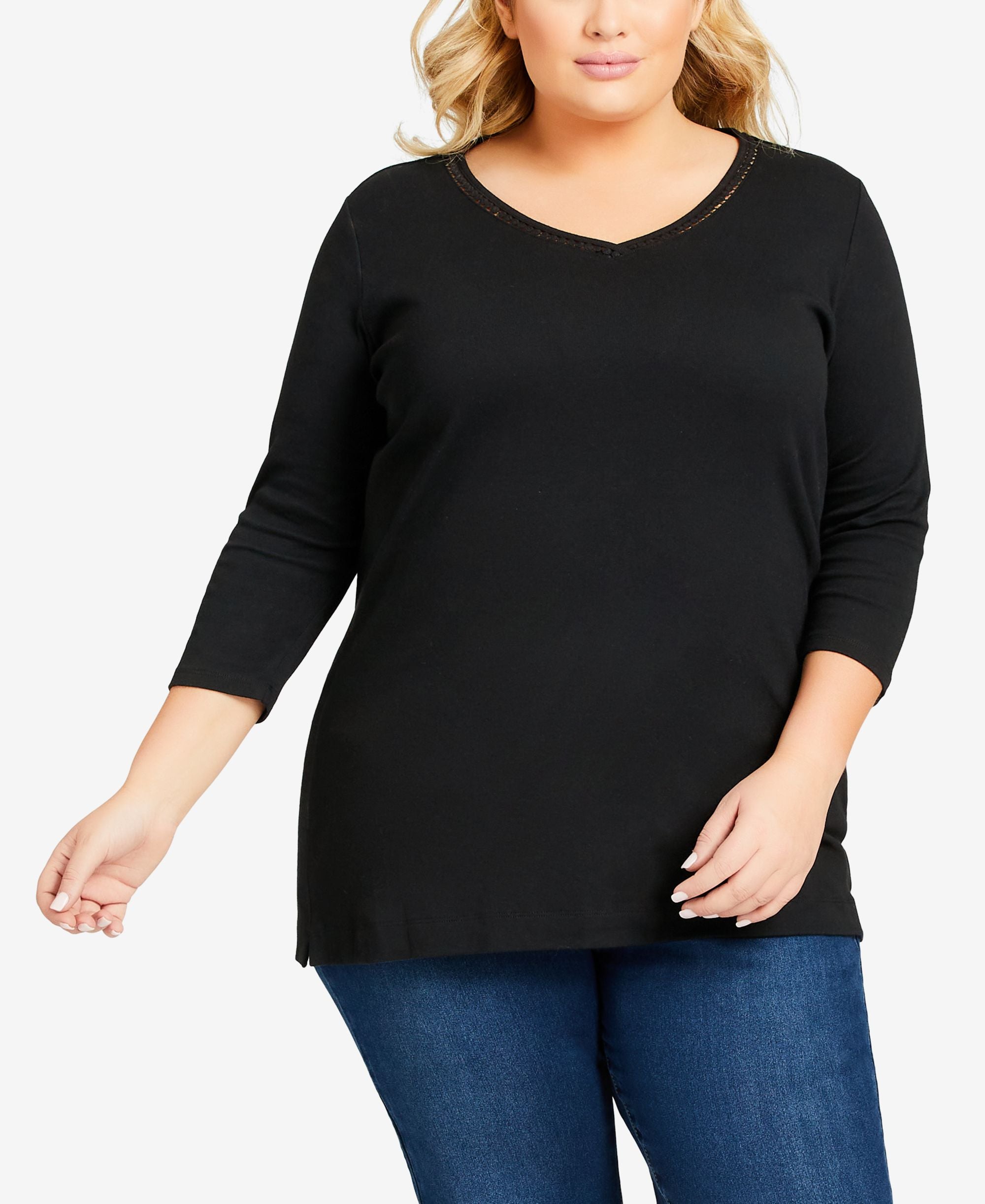 Plus Size Wessex Essential Longline T-Modern Shirt