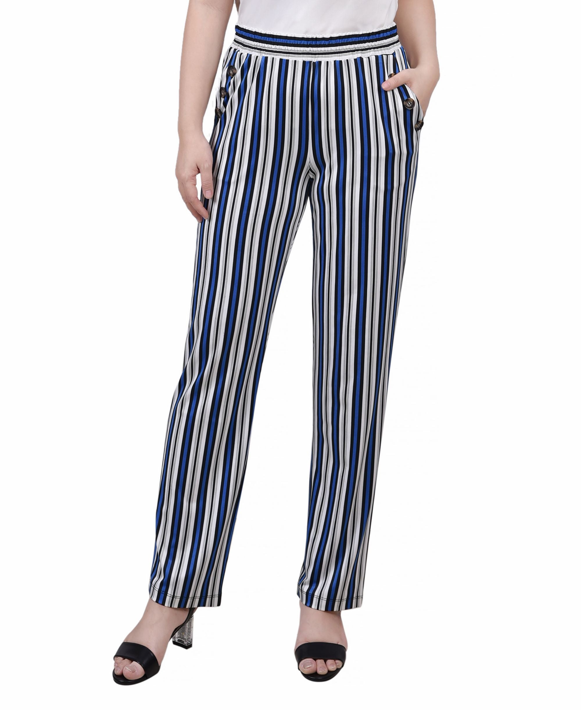 Petite Wide Waist Comfort-Waist Signature Pants