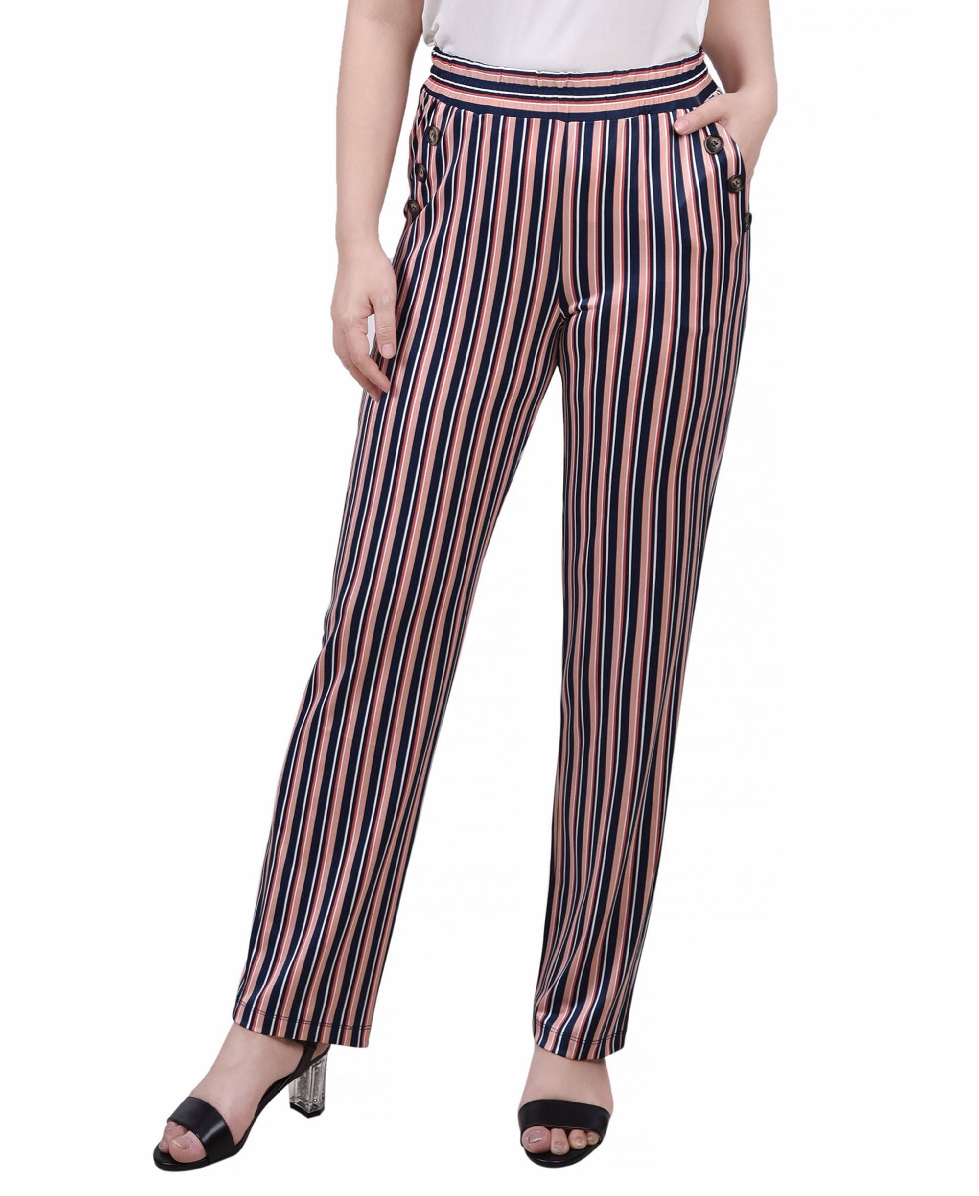 Petite Wide Waist Comfort-Waist Signature Pants