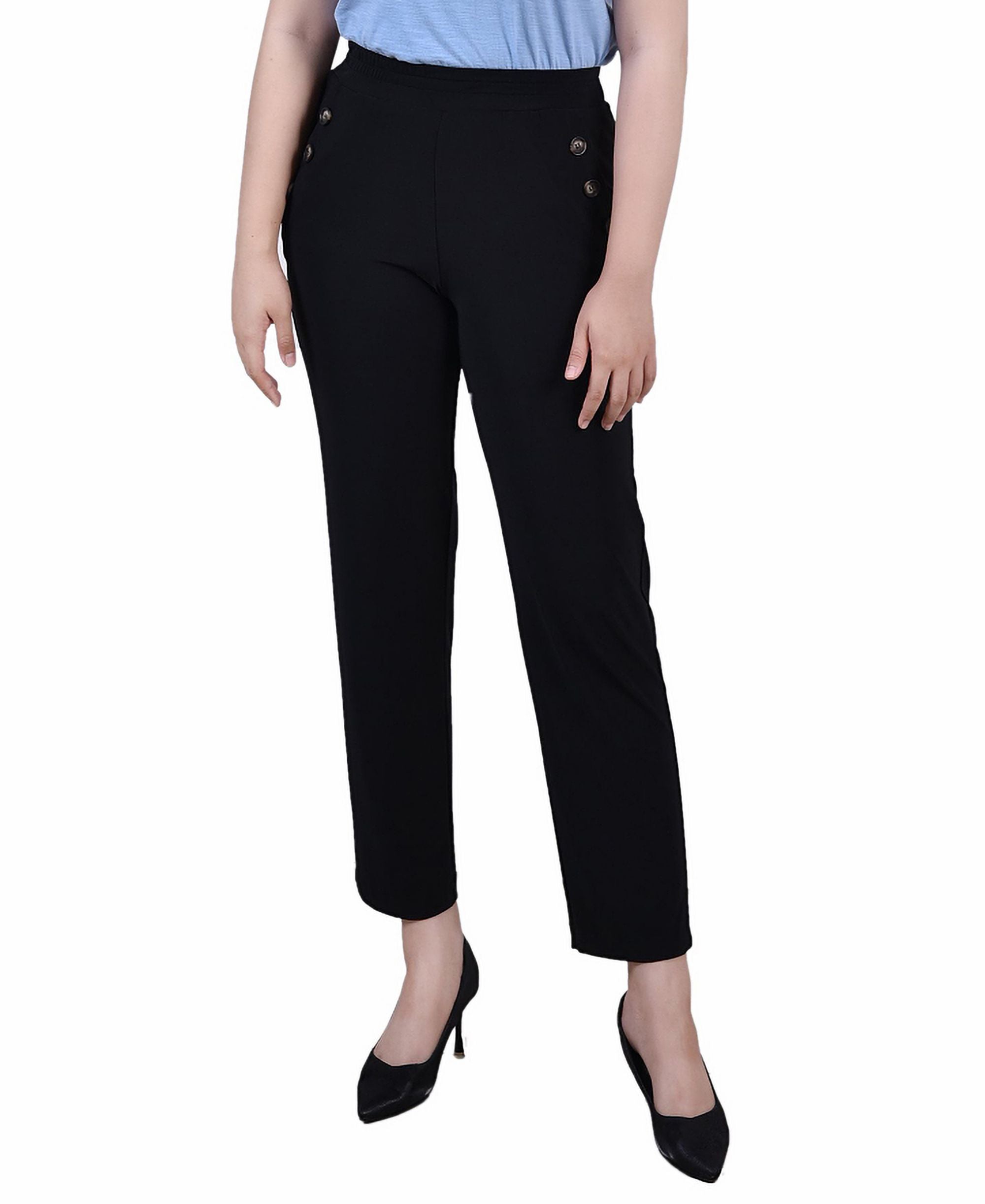 NY Collection Petite Wide Waist Comfort-Waist Signature Pants