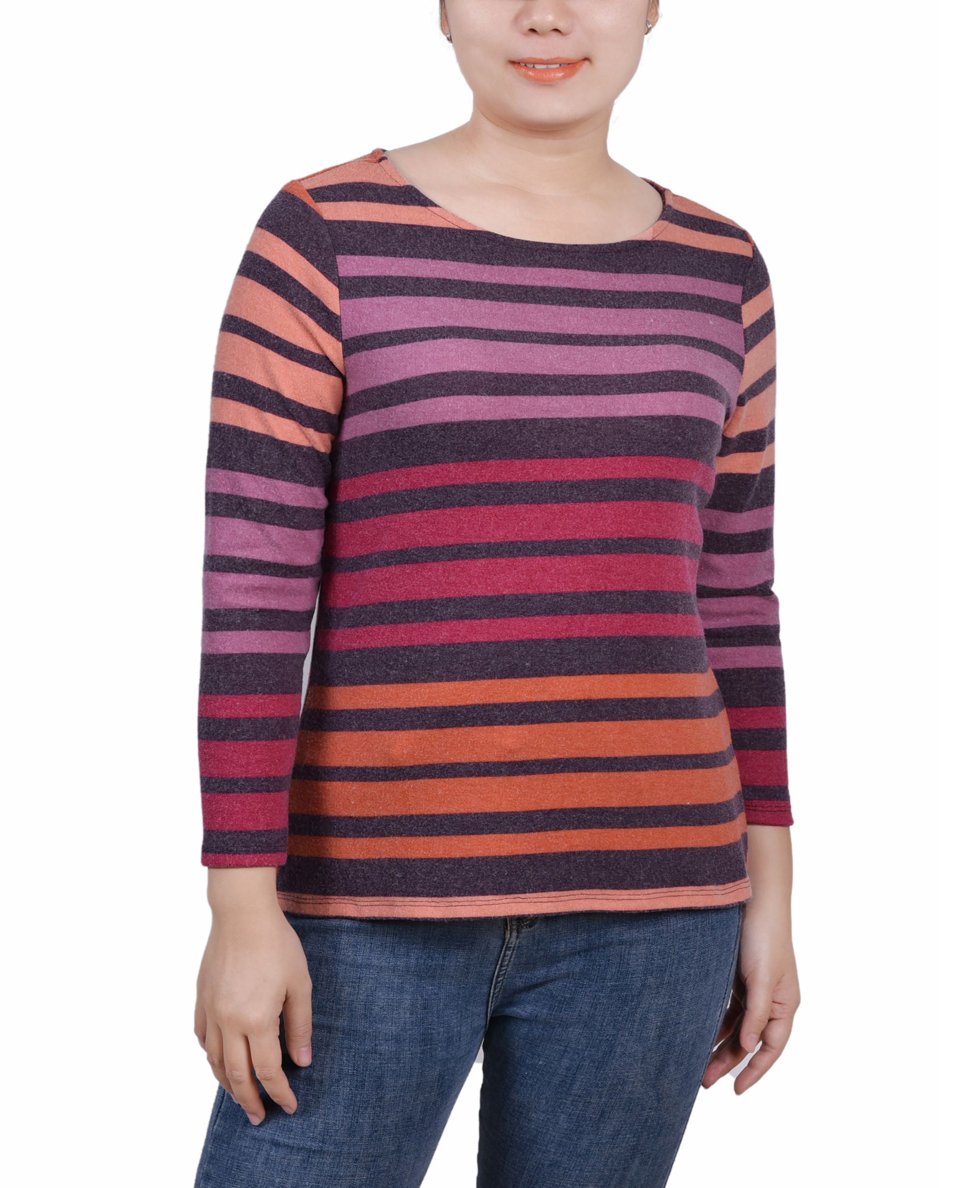 NY Collection Petite 3/4 Sleeve Pullover Premium Top