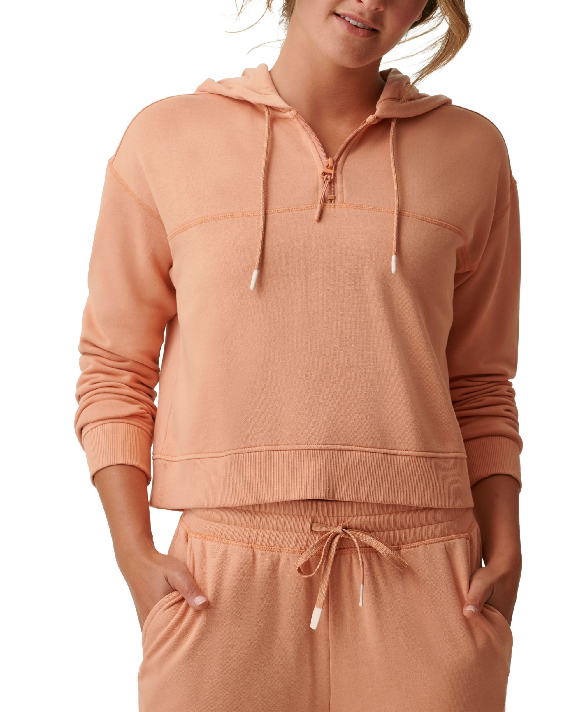 Bass Outdoor Womens Hibernate Half Zip Hoodie Premium Top