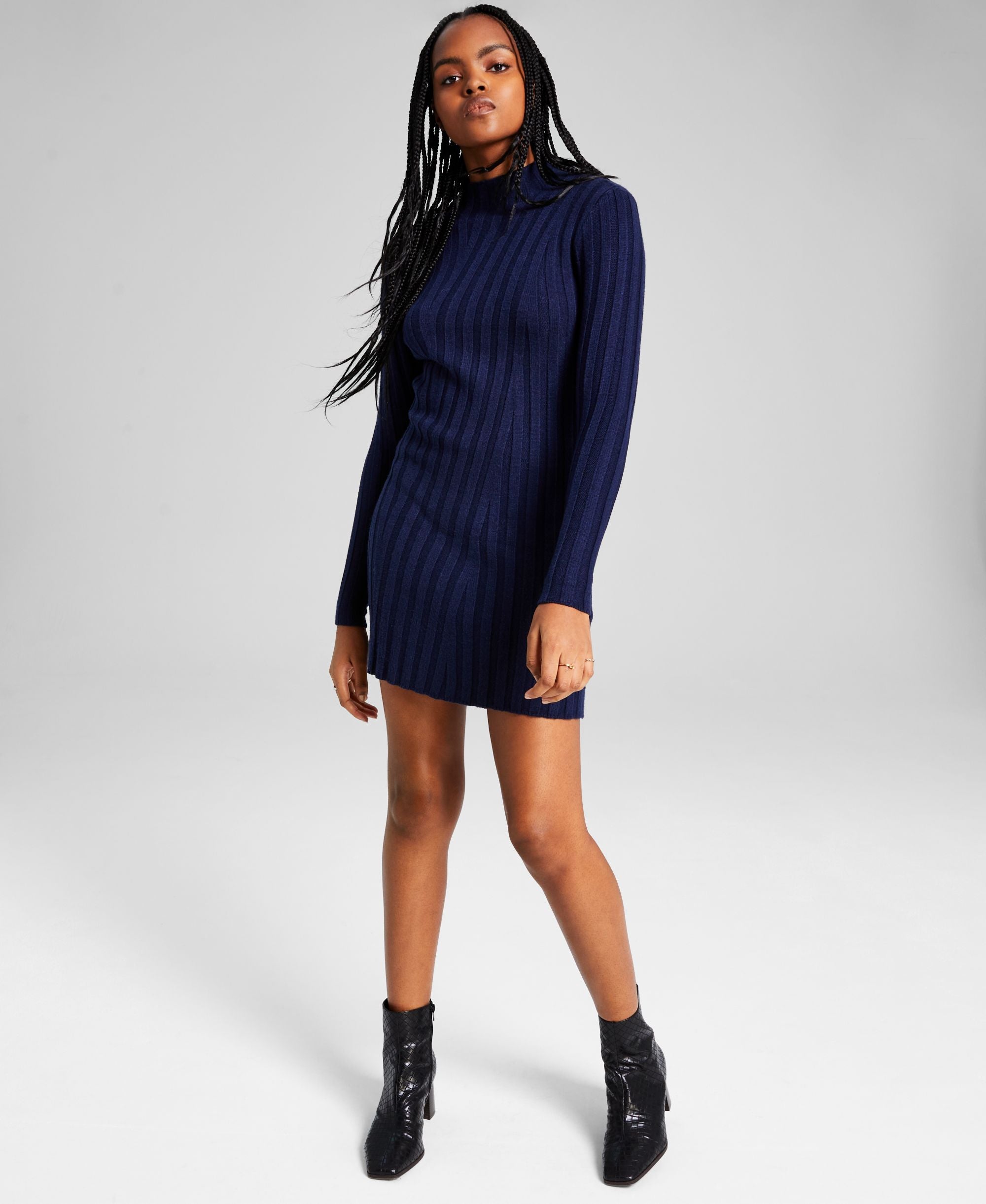 Women's Directional Ribbed Bodycon Dress