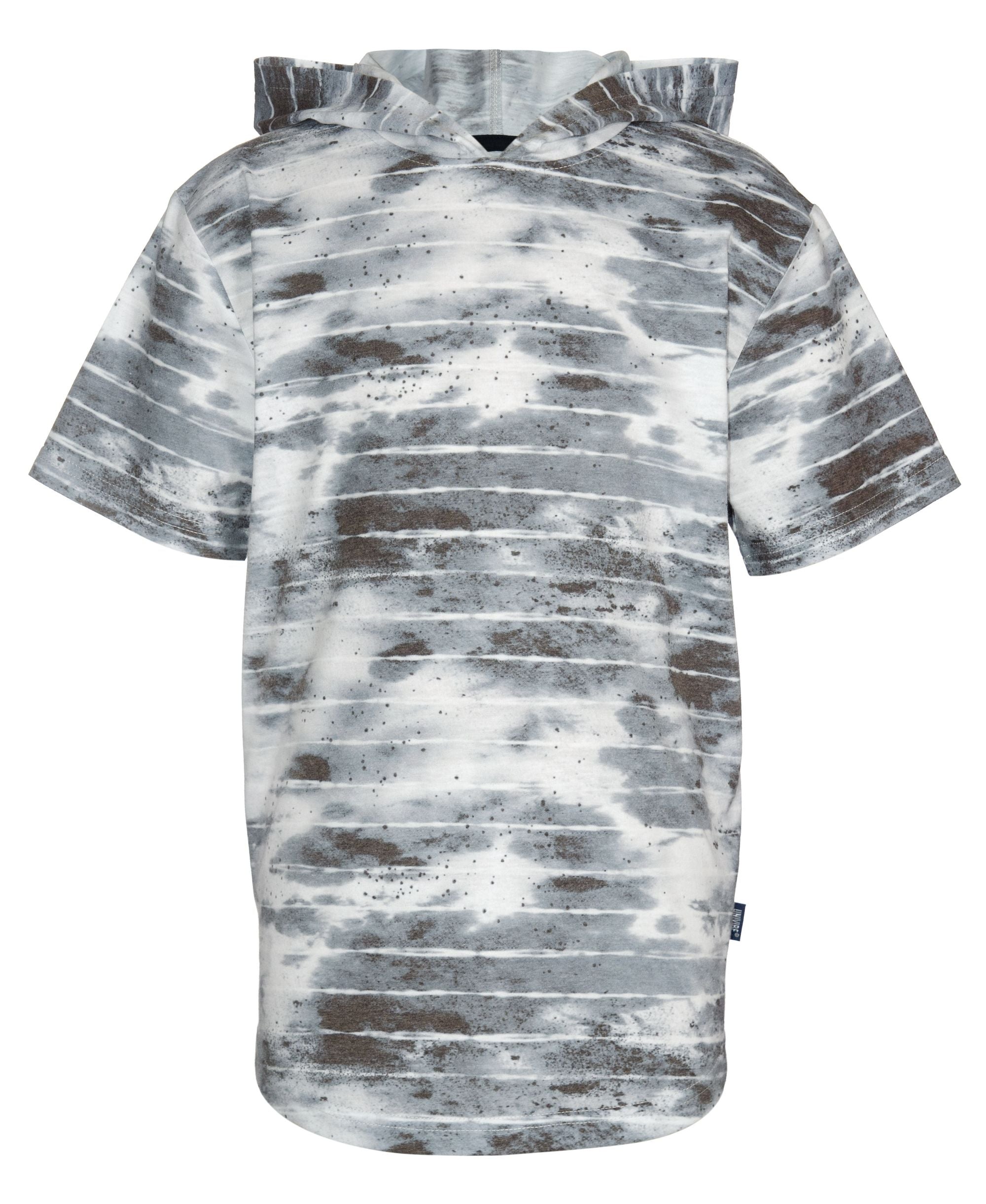Univibe Big Boys Kendrick Cloud Wash Short Sleeves Knit Hoody T-Modern Shirt