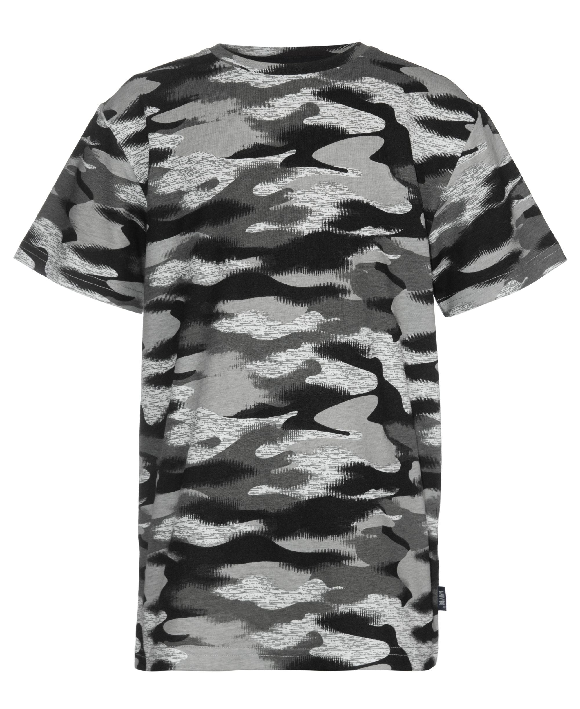 Univibe Big Boys Simon Abstract Camo Print Knit Crew T-Modern Shirt