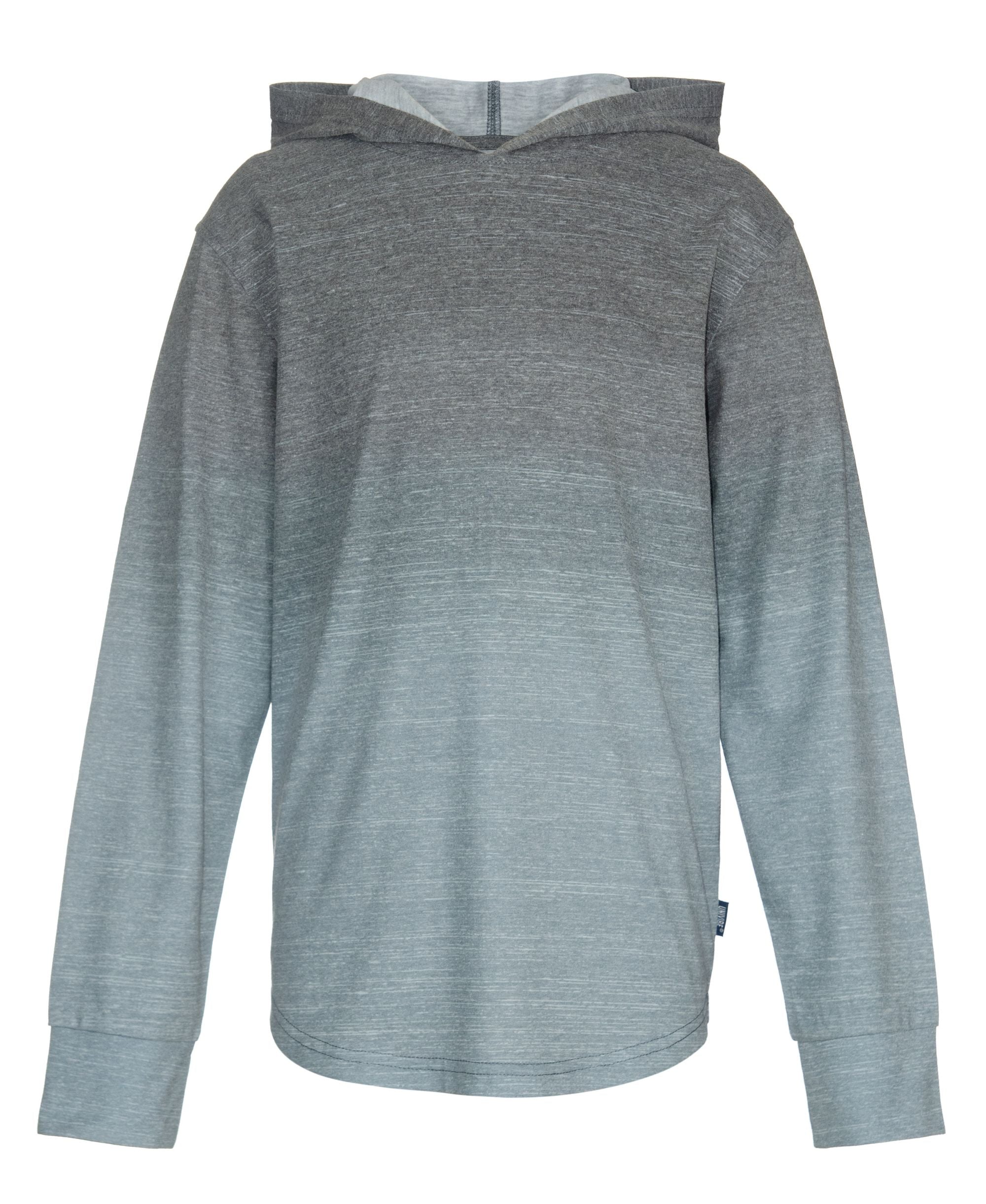 Big Boys Ismael Color Fade Print Long Sleeves Jersey Hood T-Modern Shirt
