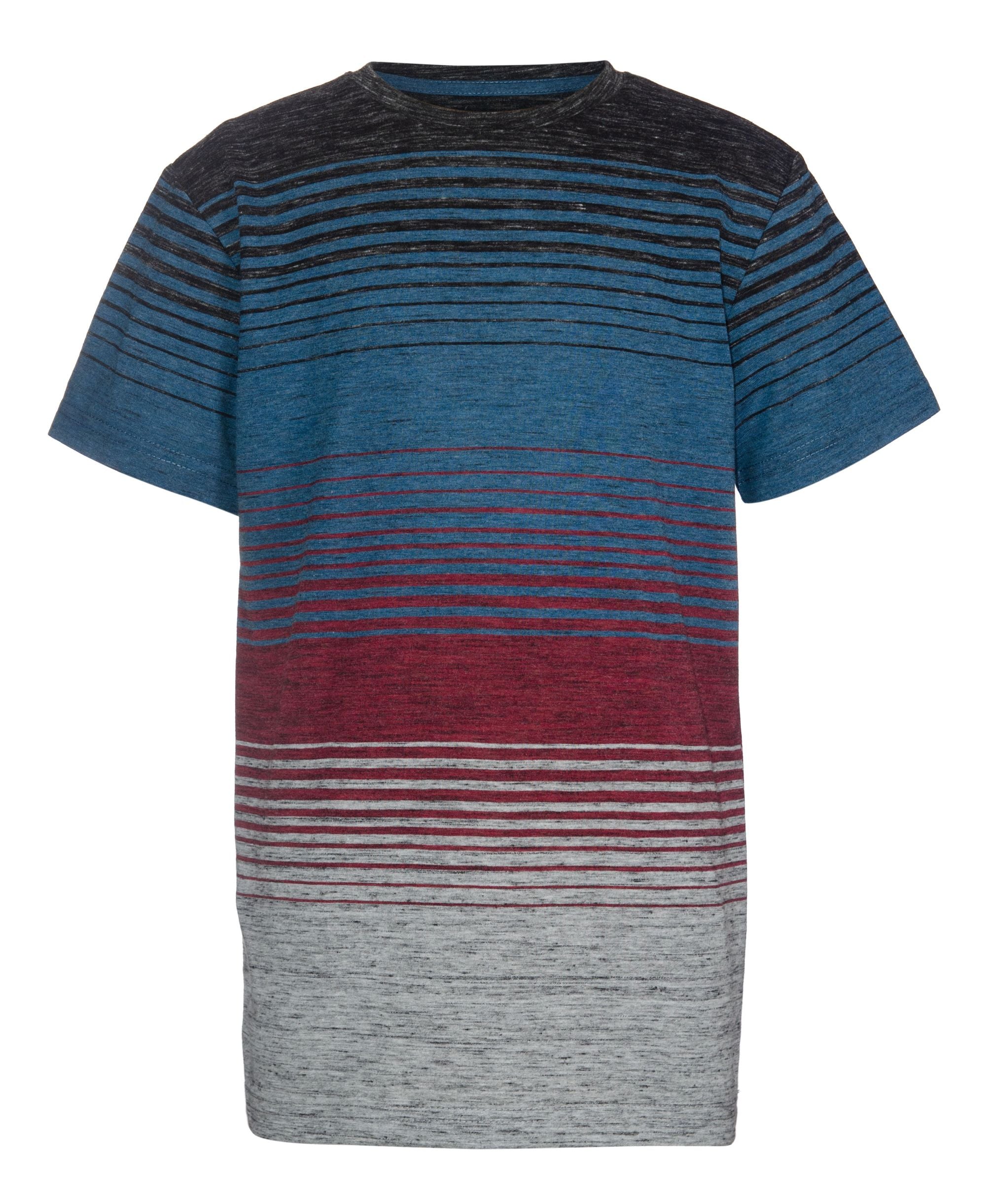 Univibe Big Boys Magnusson Striped Jersey Crew T-Modern Shirt