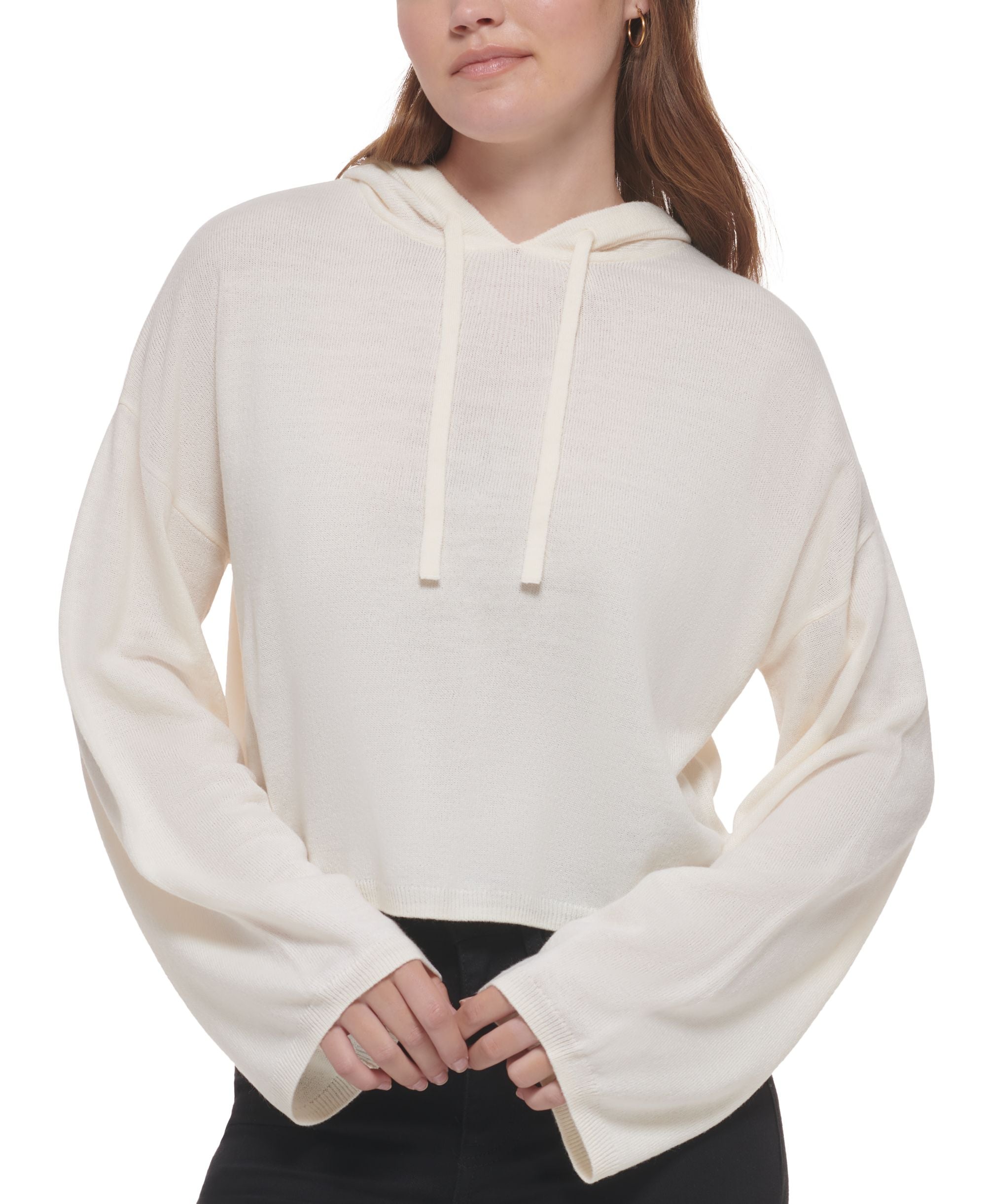 Women's Hooded Bell-Sleeve Premium Top