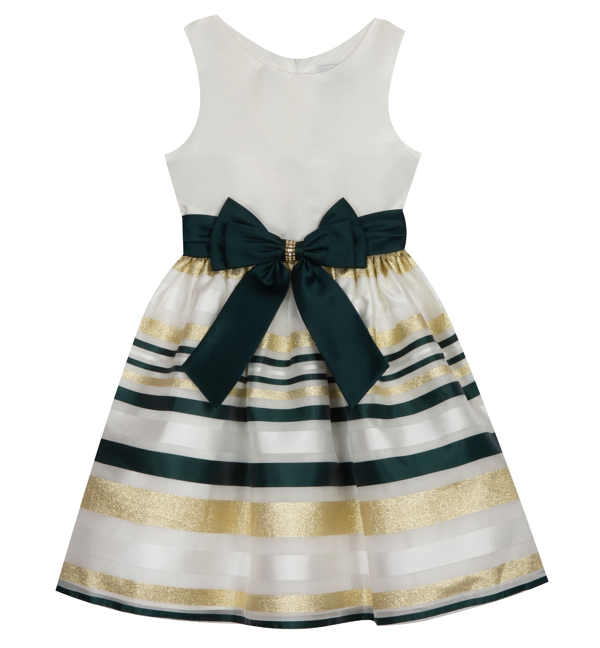 Big Girls Metallic Stripe Modern Skirt Dress