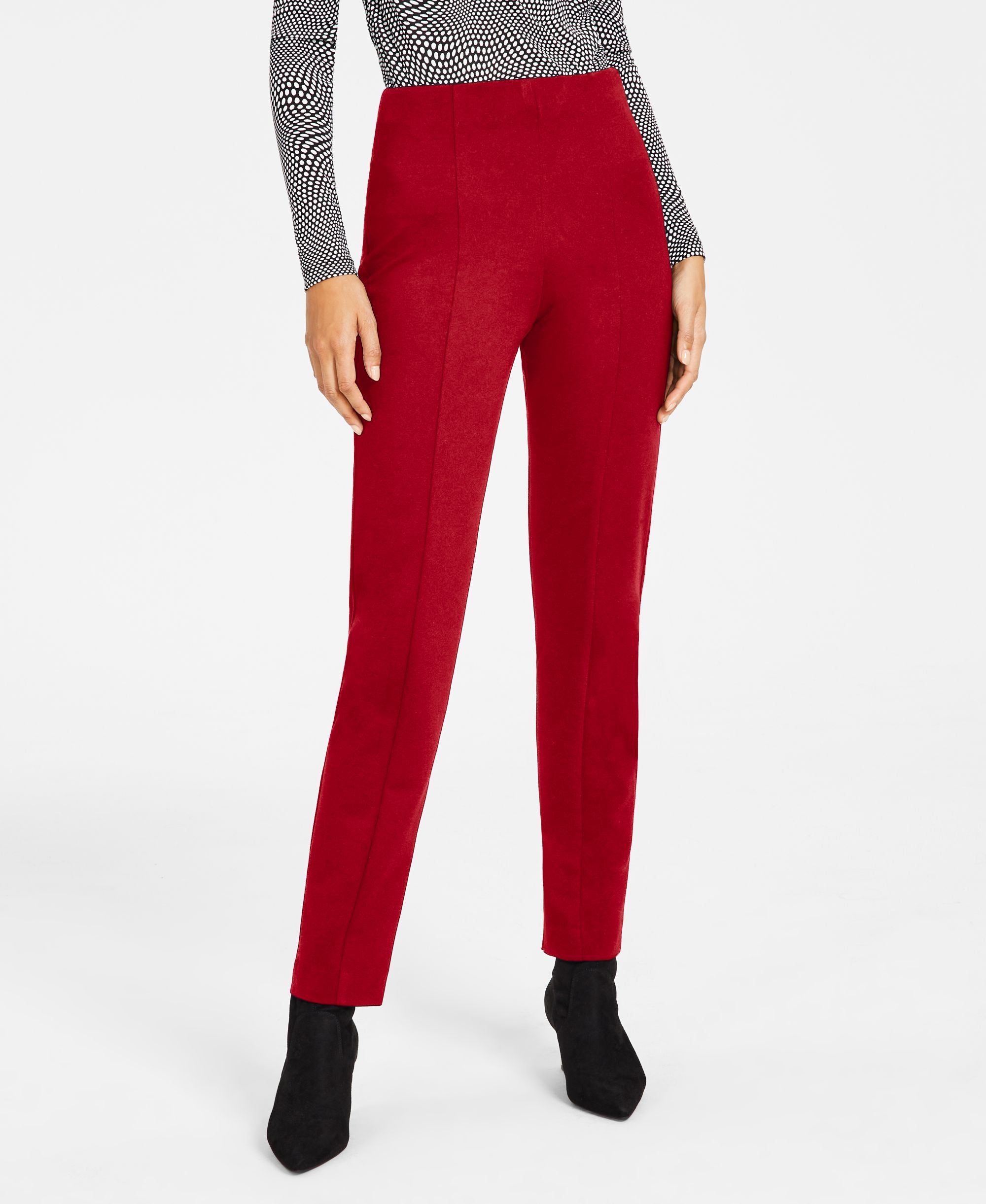 Alfani Womens Seamed Tummy Panel Comfort-Waist Signature Pants