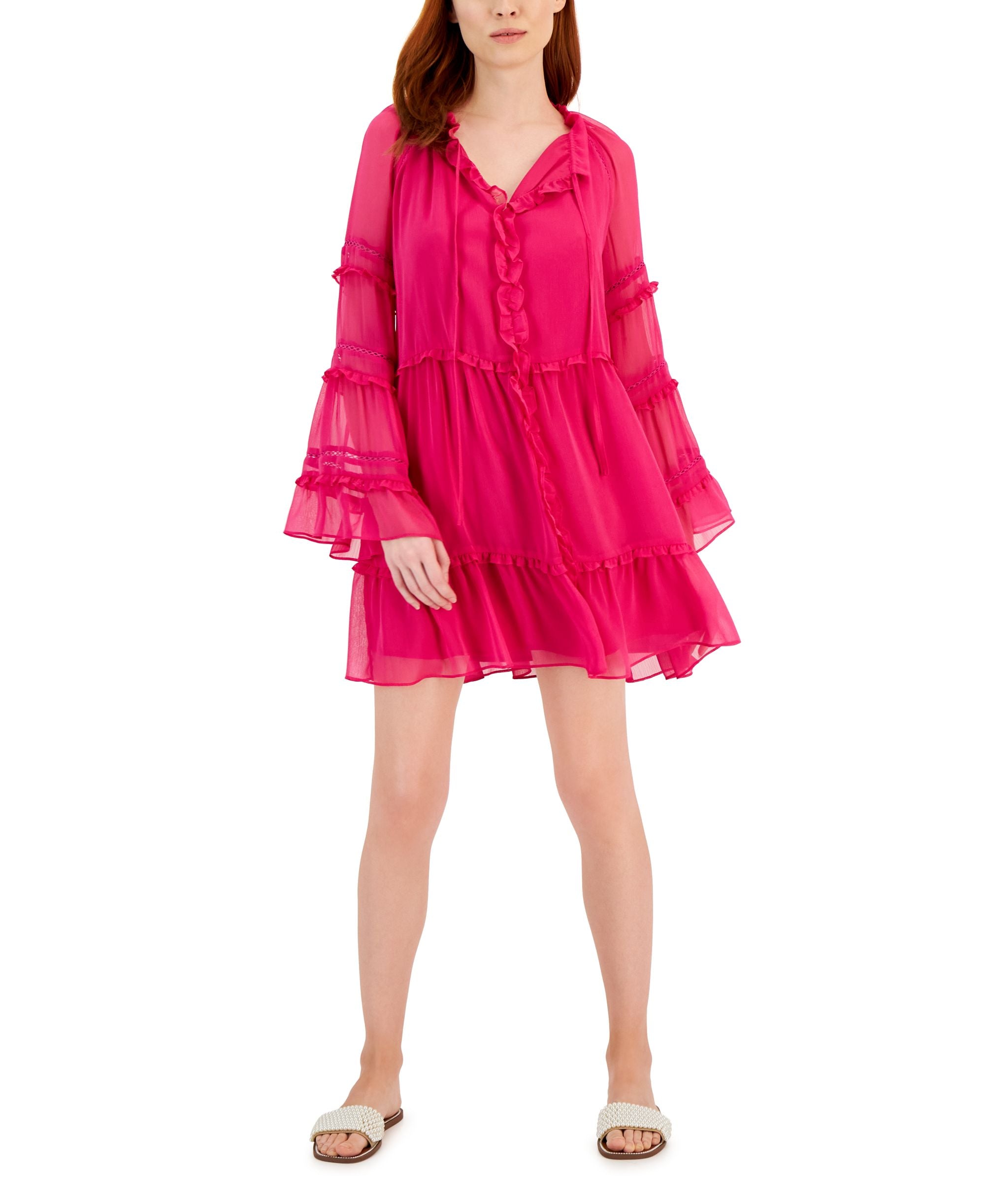 Women's Tiered Flounce Mini Dress