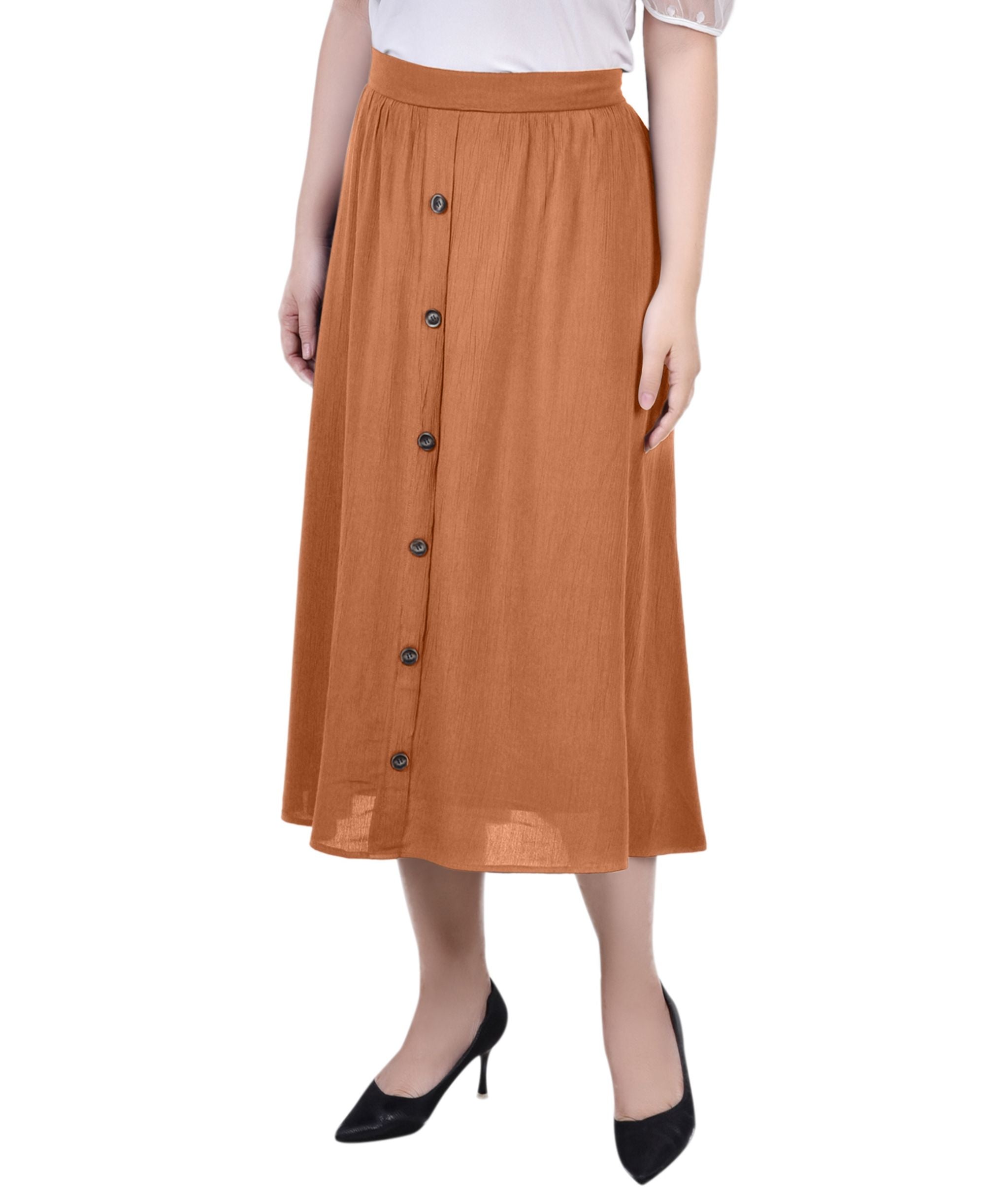 Petite Midi Length A-Line Skirts