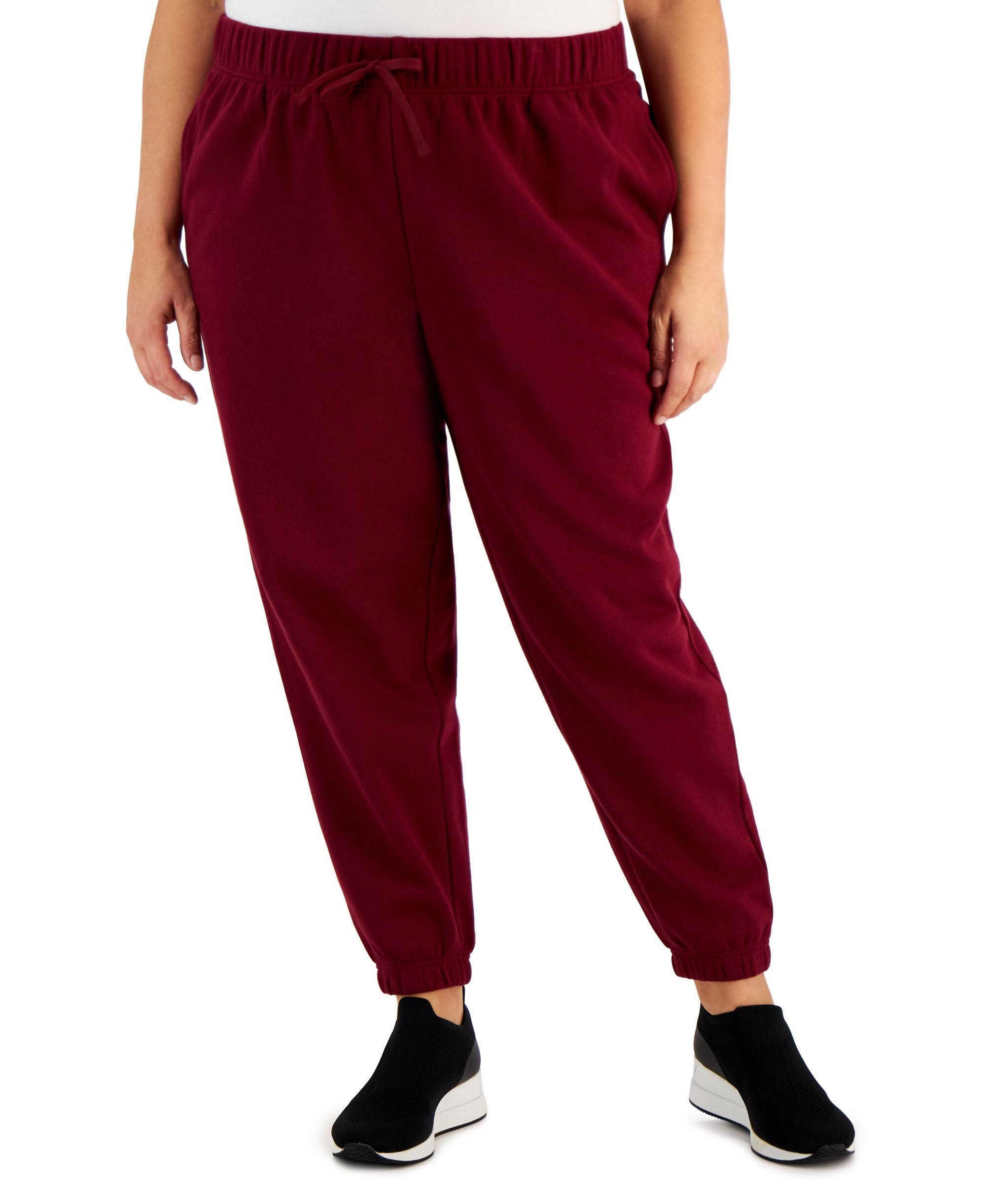 ID Ideology Plus Size Solid Fleece Jogger Signature Pants