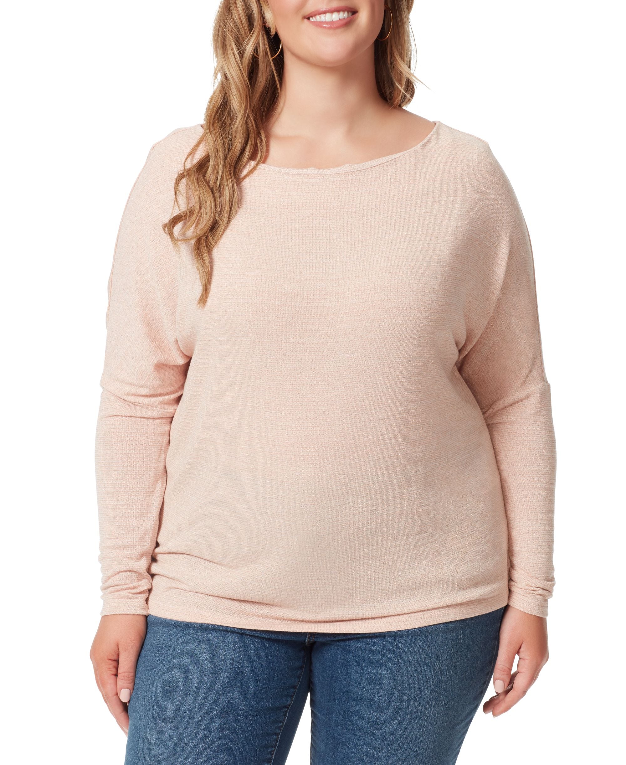 Plus Size Giana Drop-Shoulder Wide-Neck Premium Top