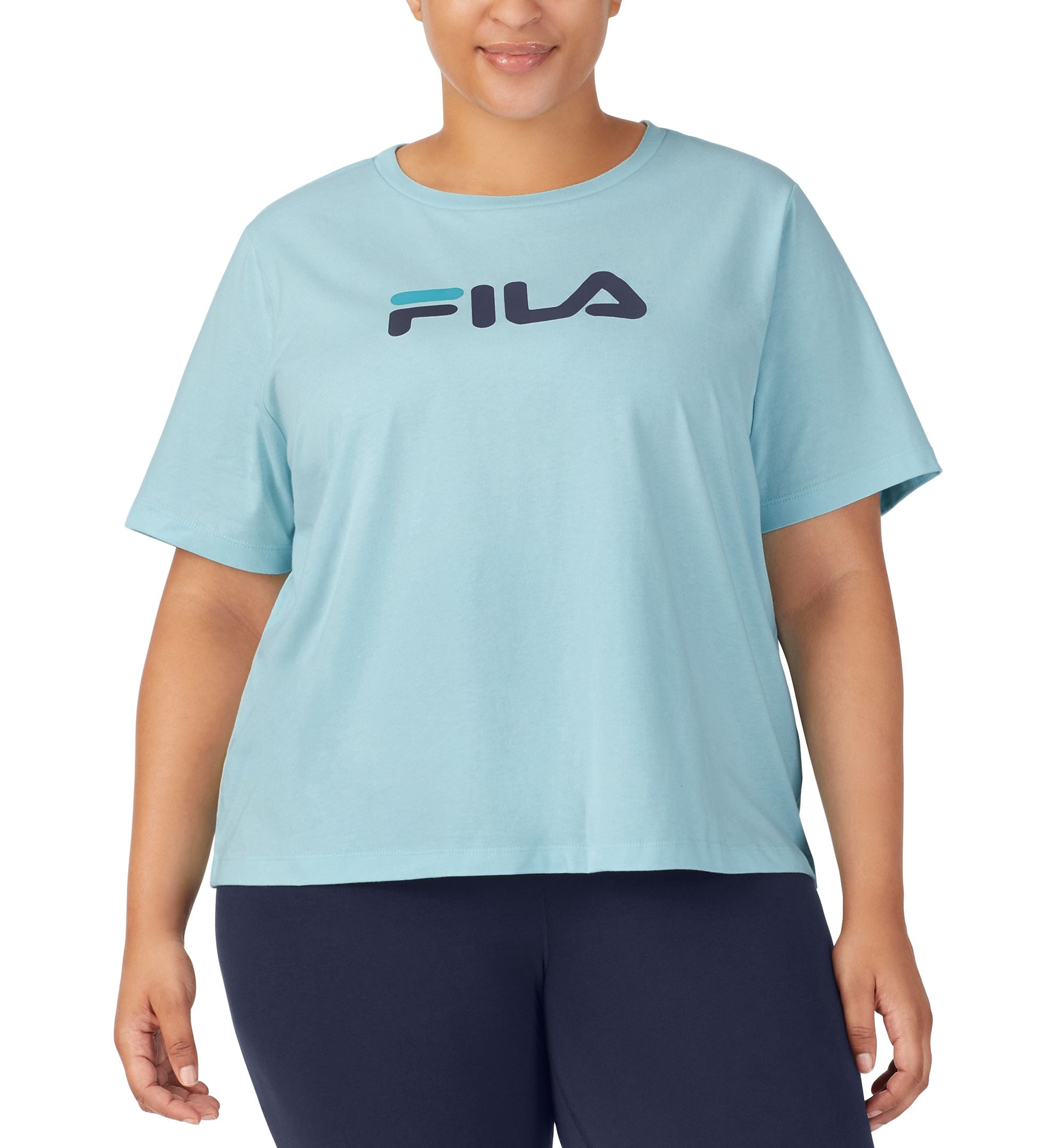 Plus Size Thea Cotton Logo Short-Sleeve T-Modern Shirt