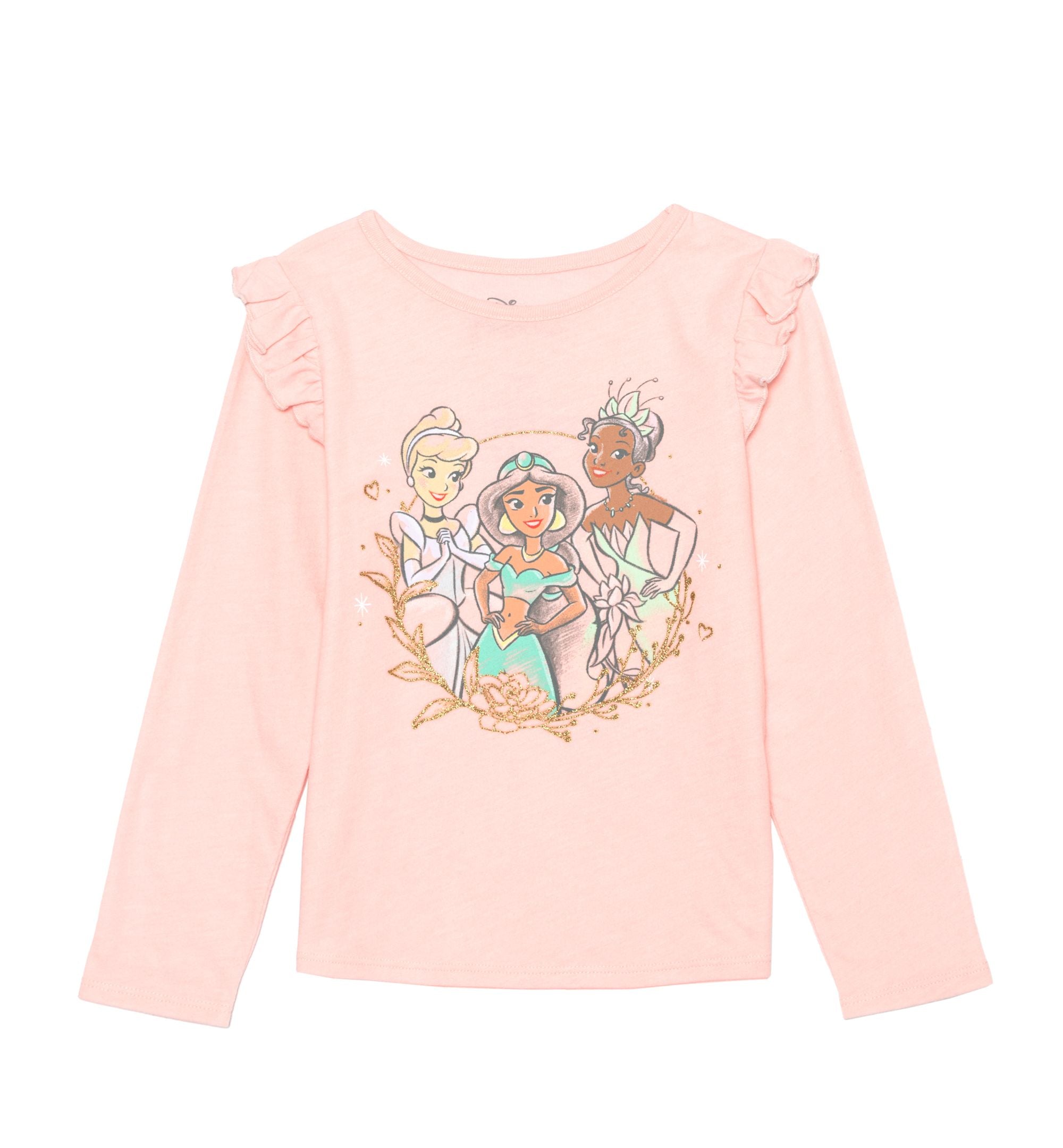 Disney Toddler Girls Princess Long-Sleeve T-Modern Shirt
