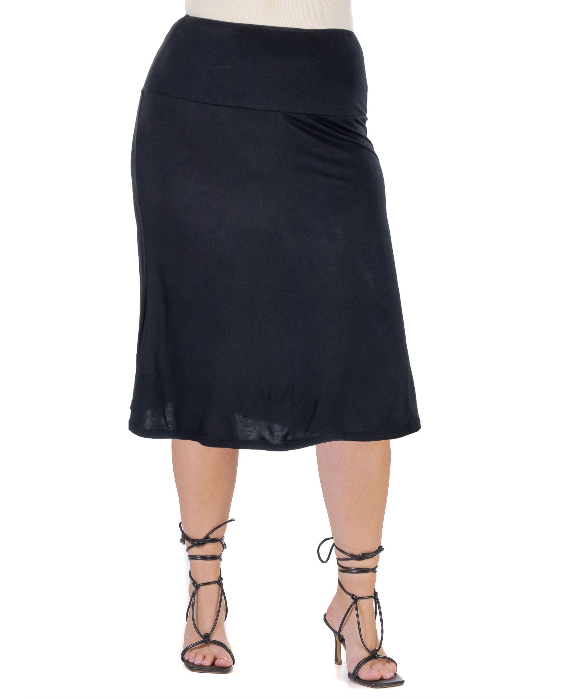 Plus Size A-line Elasticized Waist Modern Skirt
