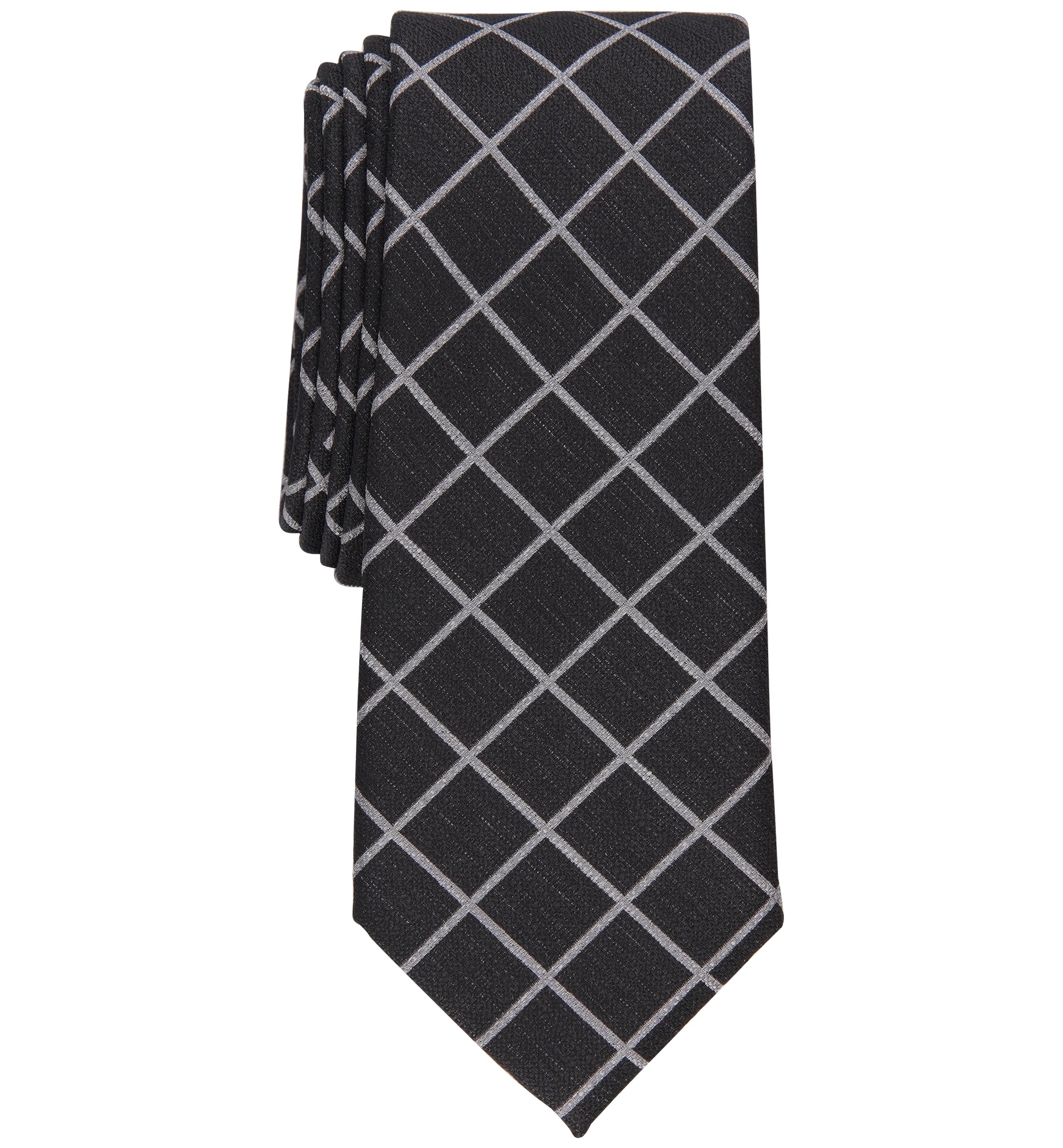 Men's Blossom Grid Slim-Cut Tie