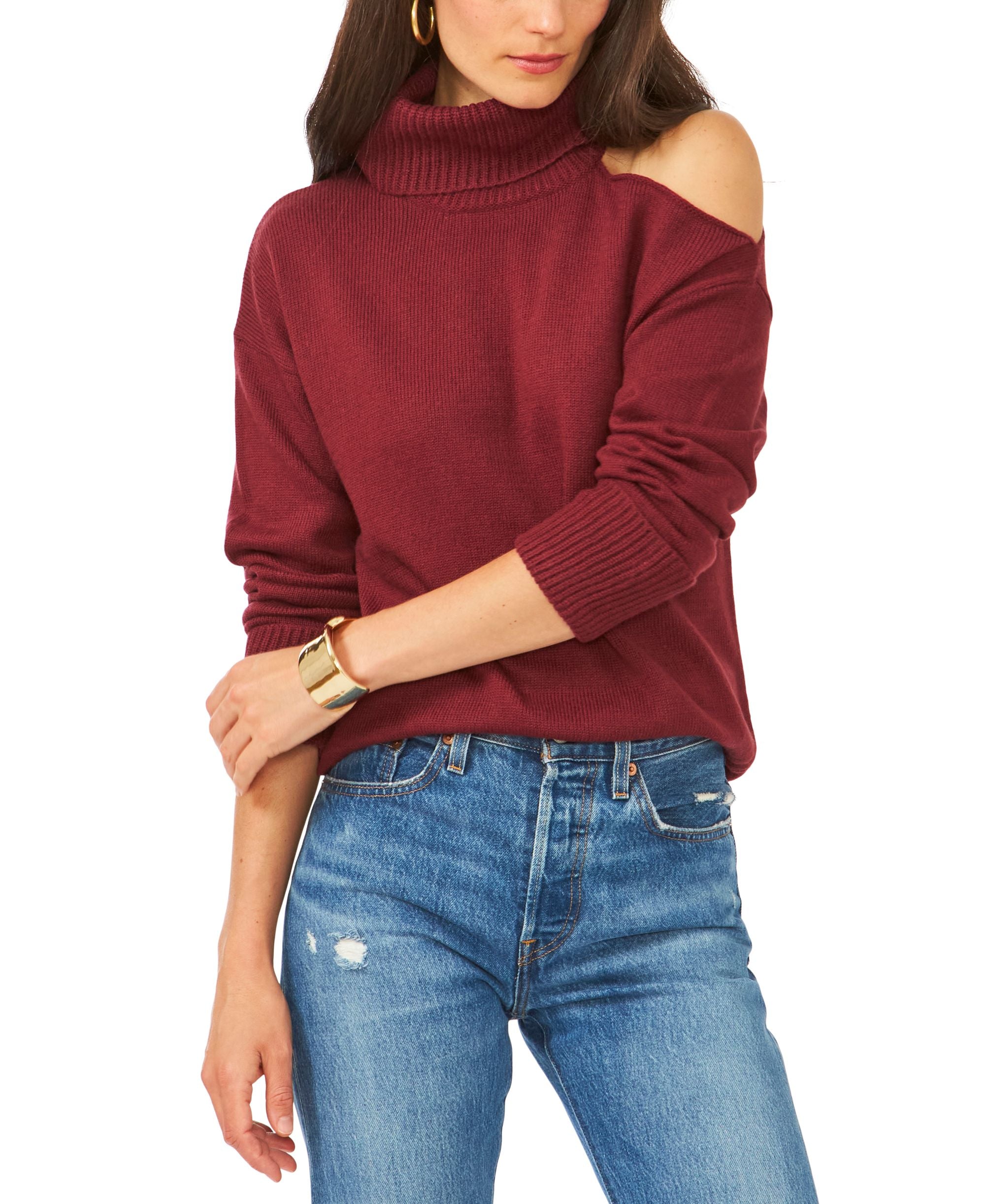 Long-Sleeve Cross Front Cozy Knit Premium Top