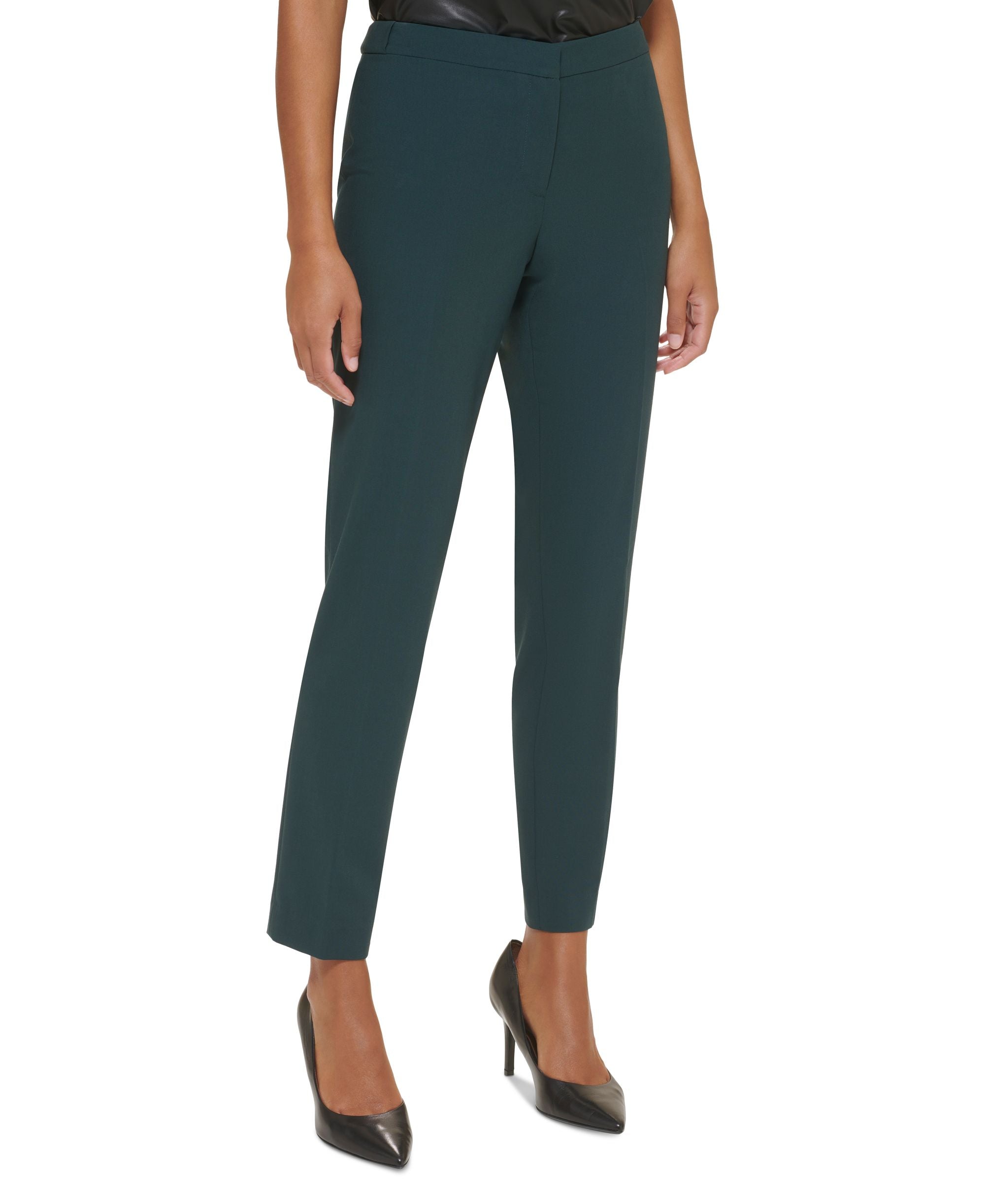 Calvin Klein Womens Highline Slim-Cut Leg Signature Pants