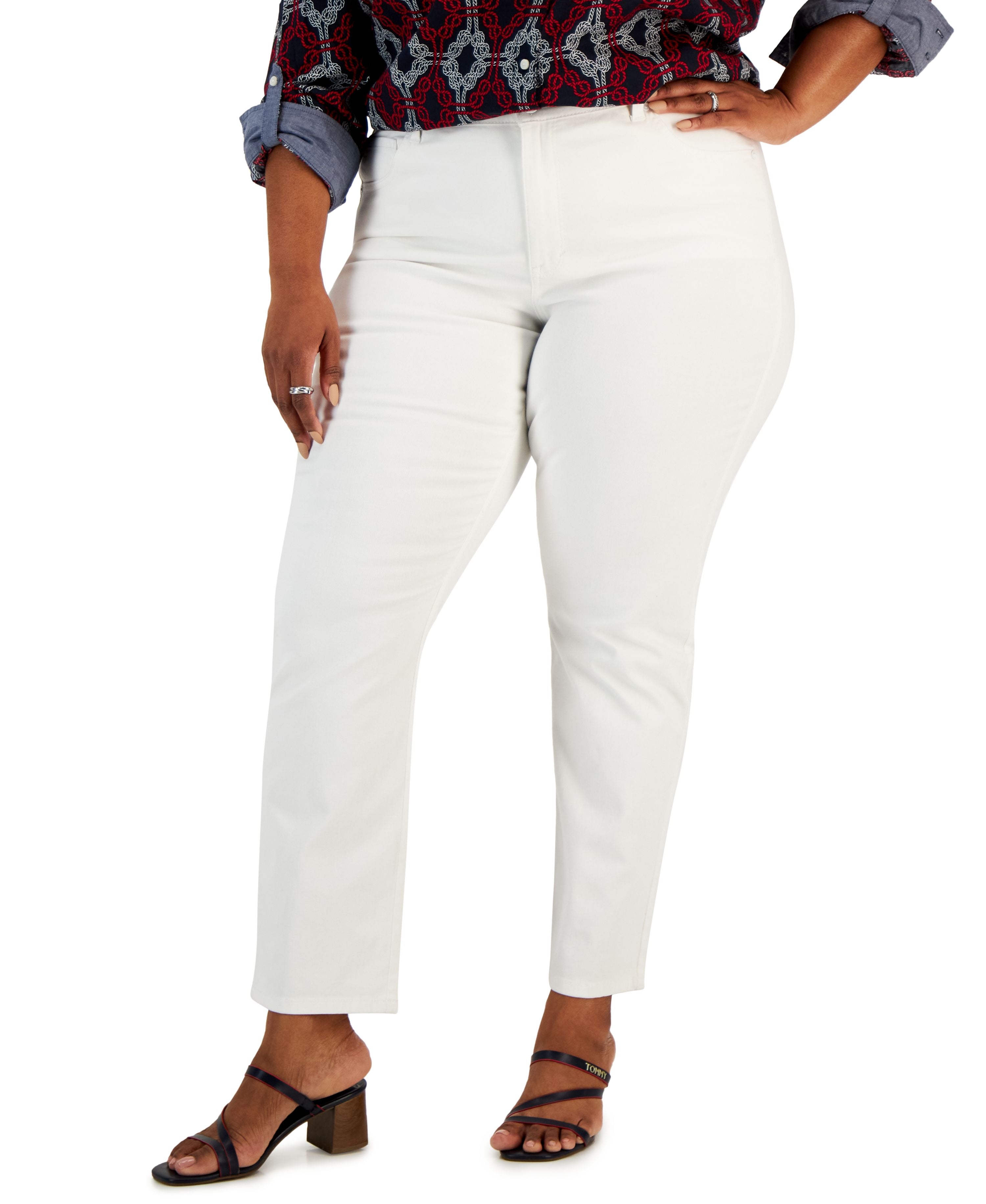 Plus Size High-Rise Straight Premium Jeans