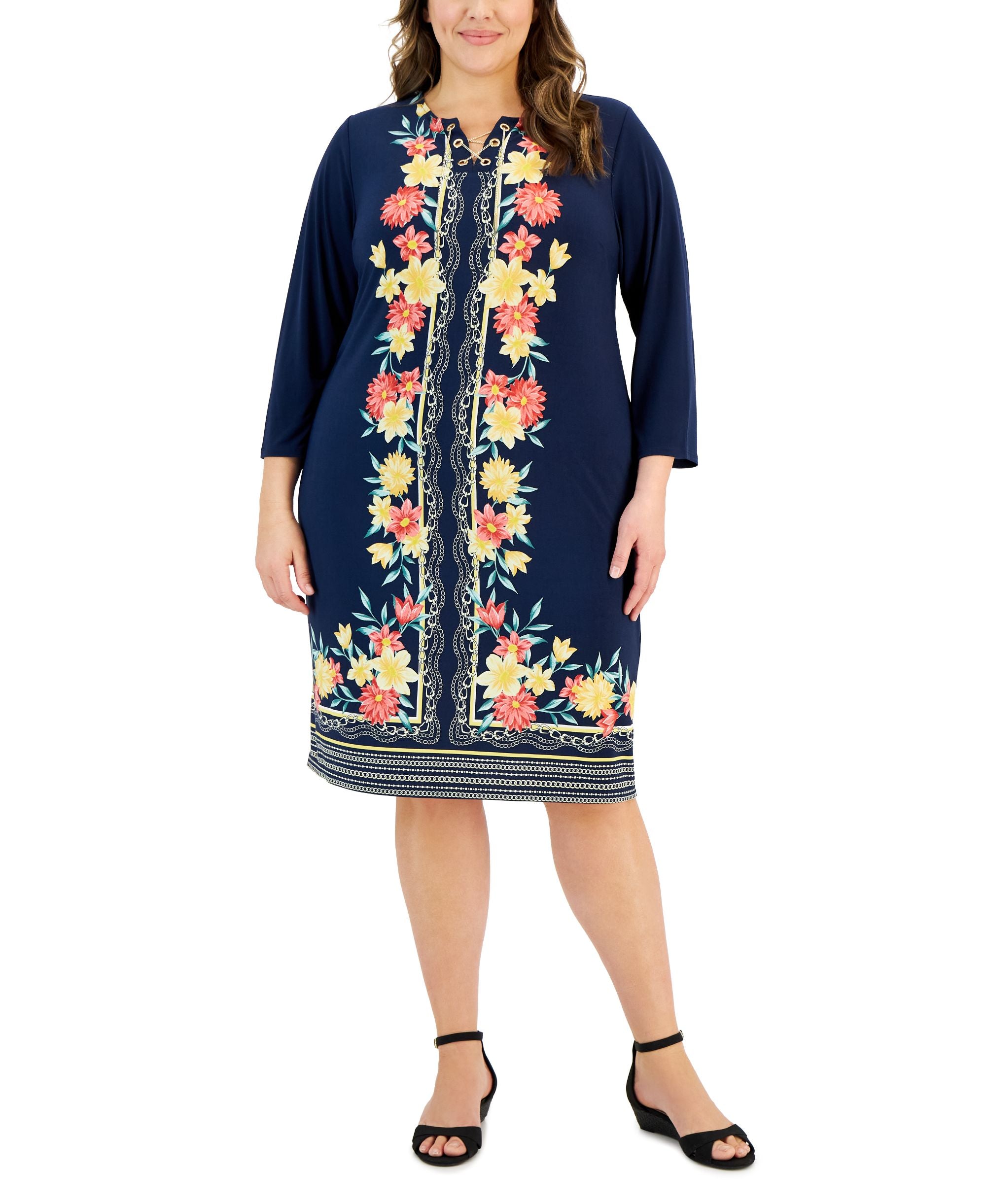 JM Collection Plus Size A-Line Dress