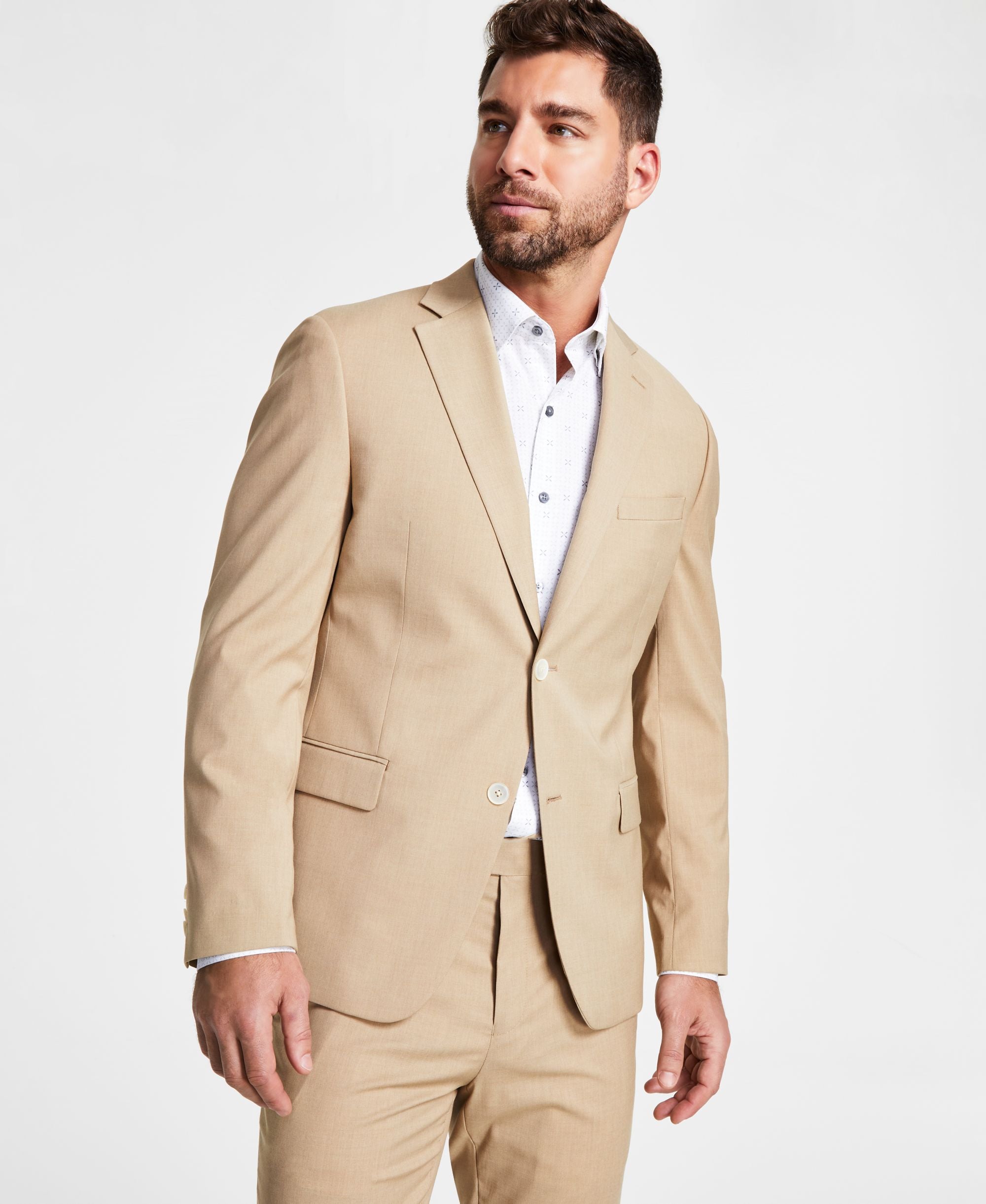 Men's Slim-Cut-Fit Stretch Solid Suit Jacket