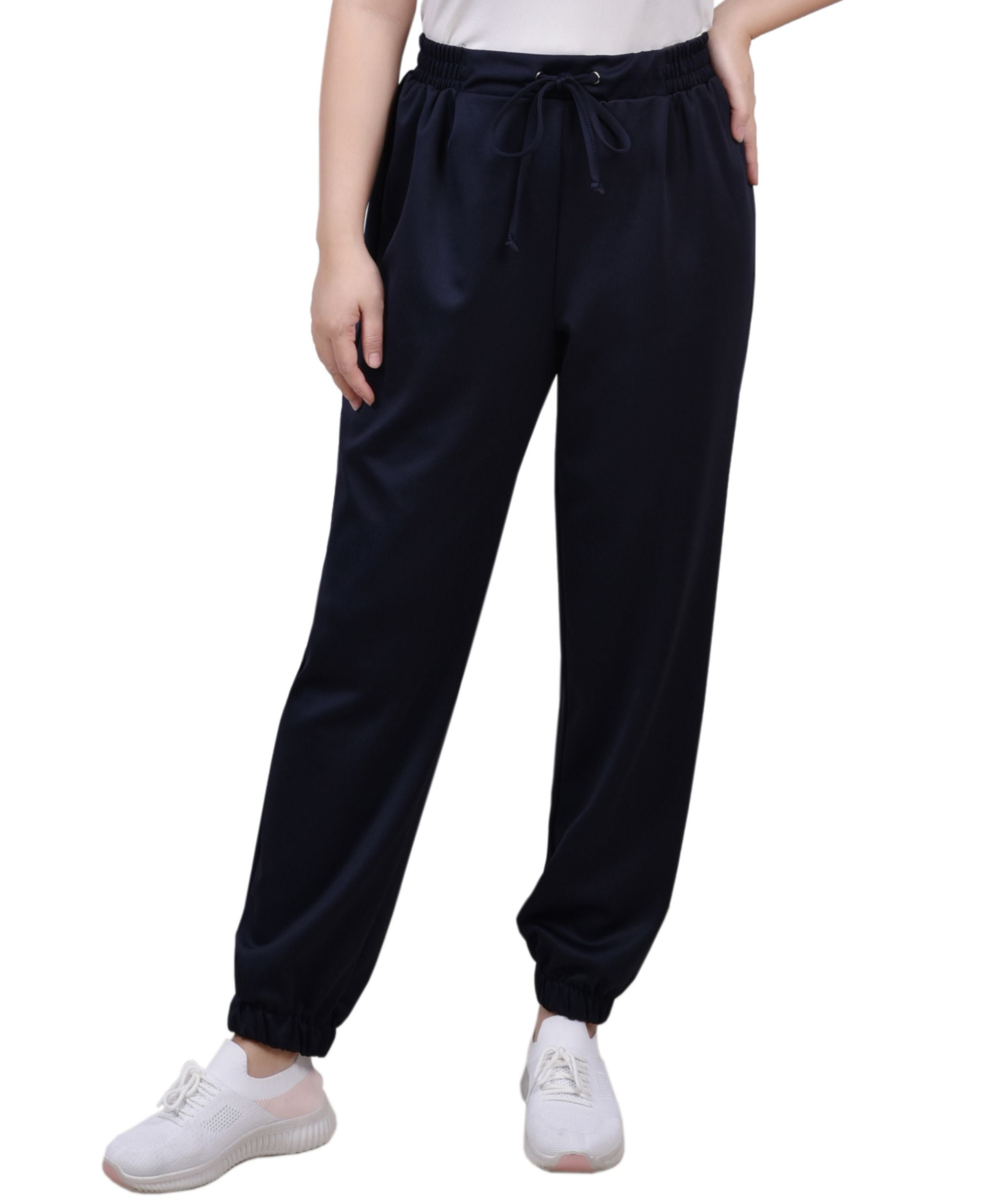 Petite Stretch Crepe Jogger Signature Pants