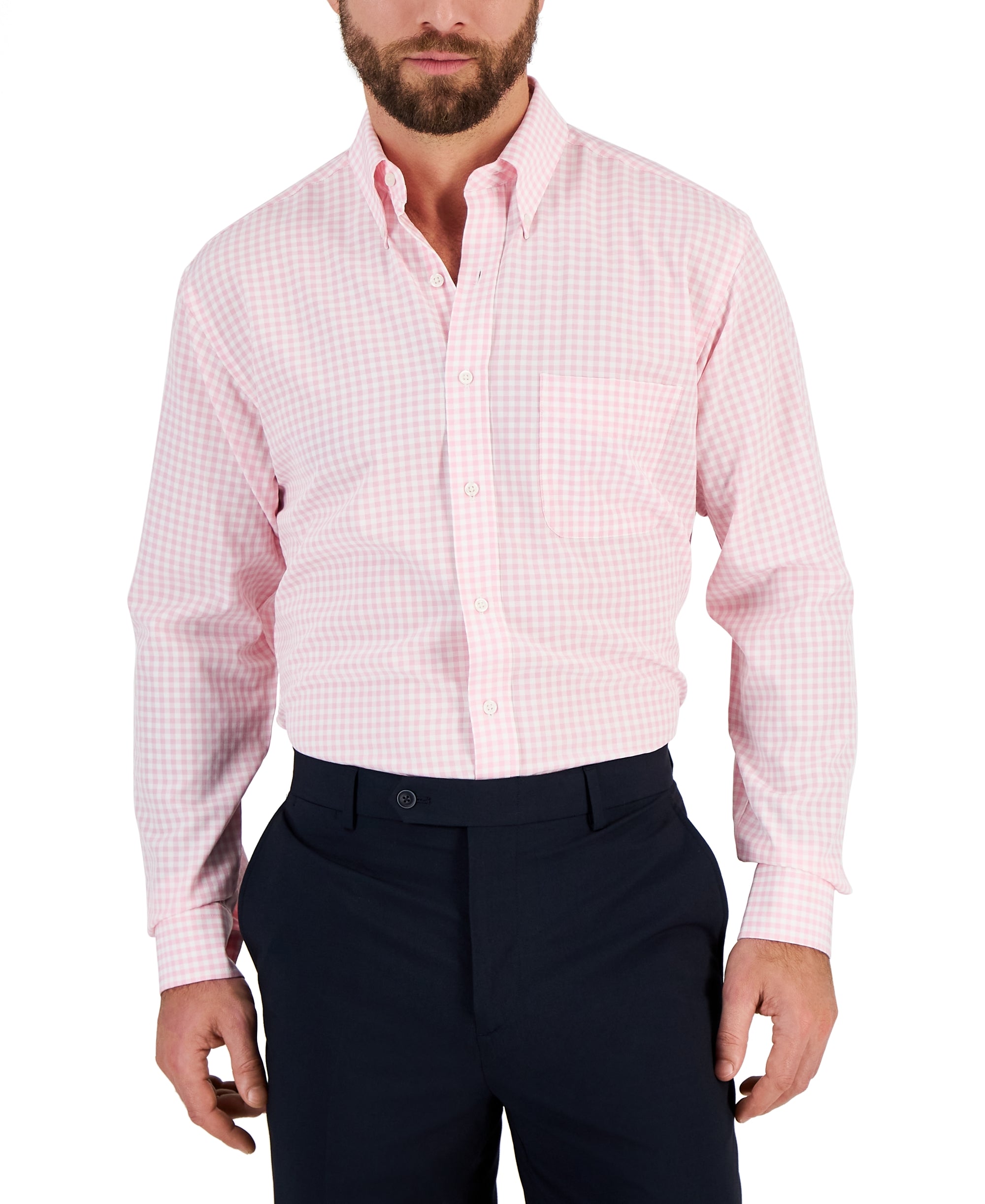 Men's Regular Fit Traveler Dress Modern Shirt