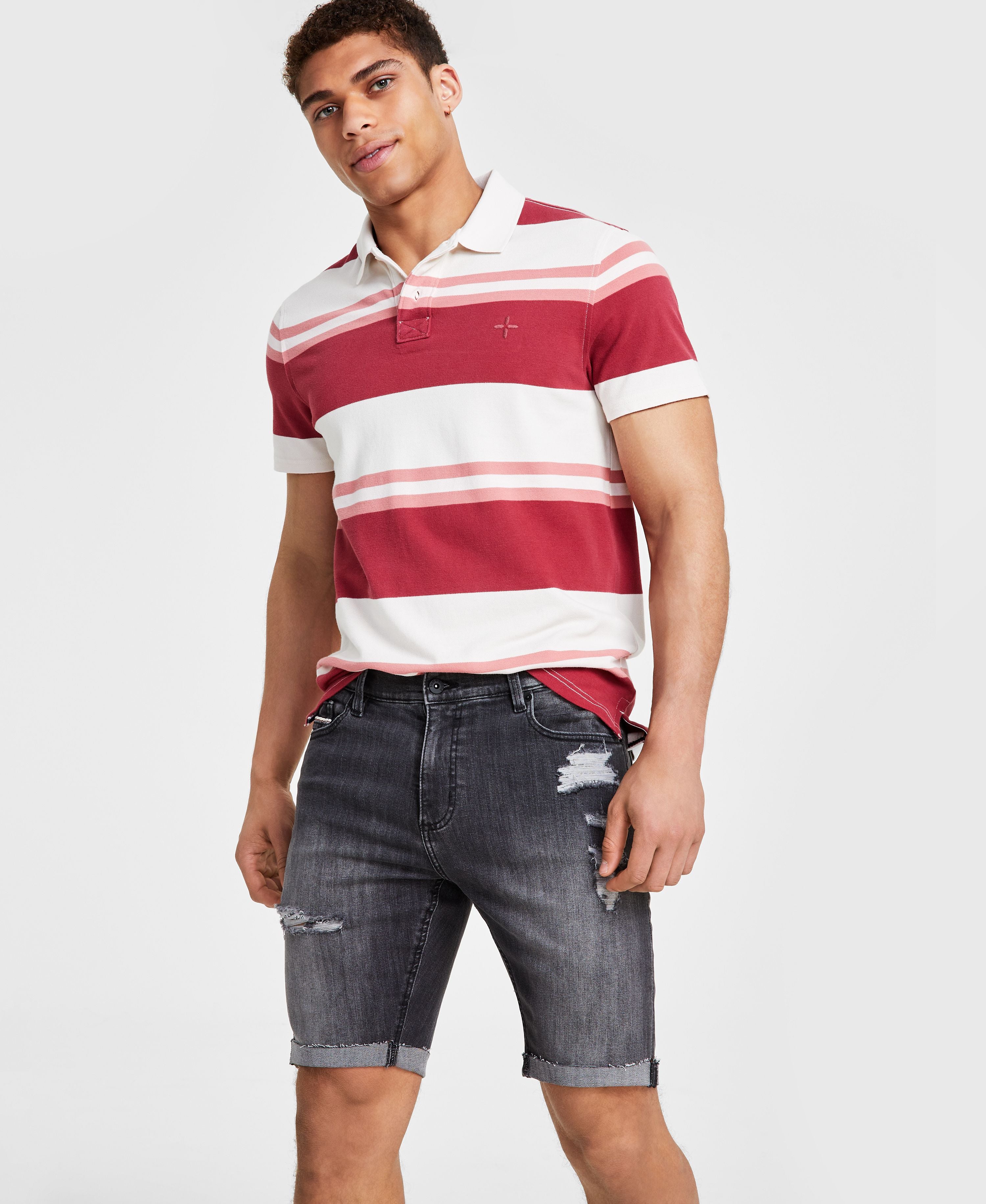 Men's Mayer Chrome Ripped Denim 10" Premium Shorts