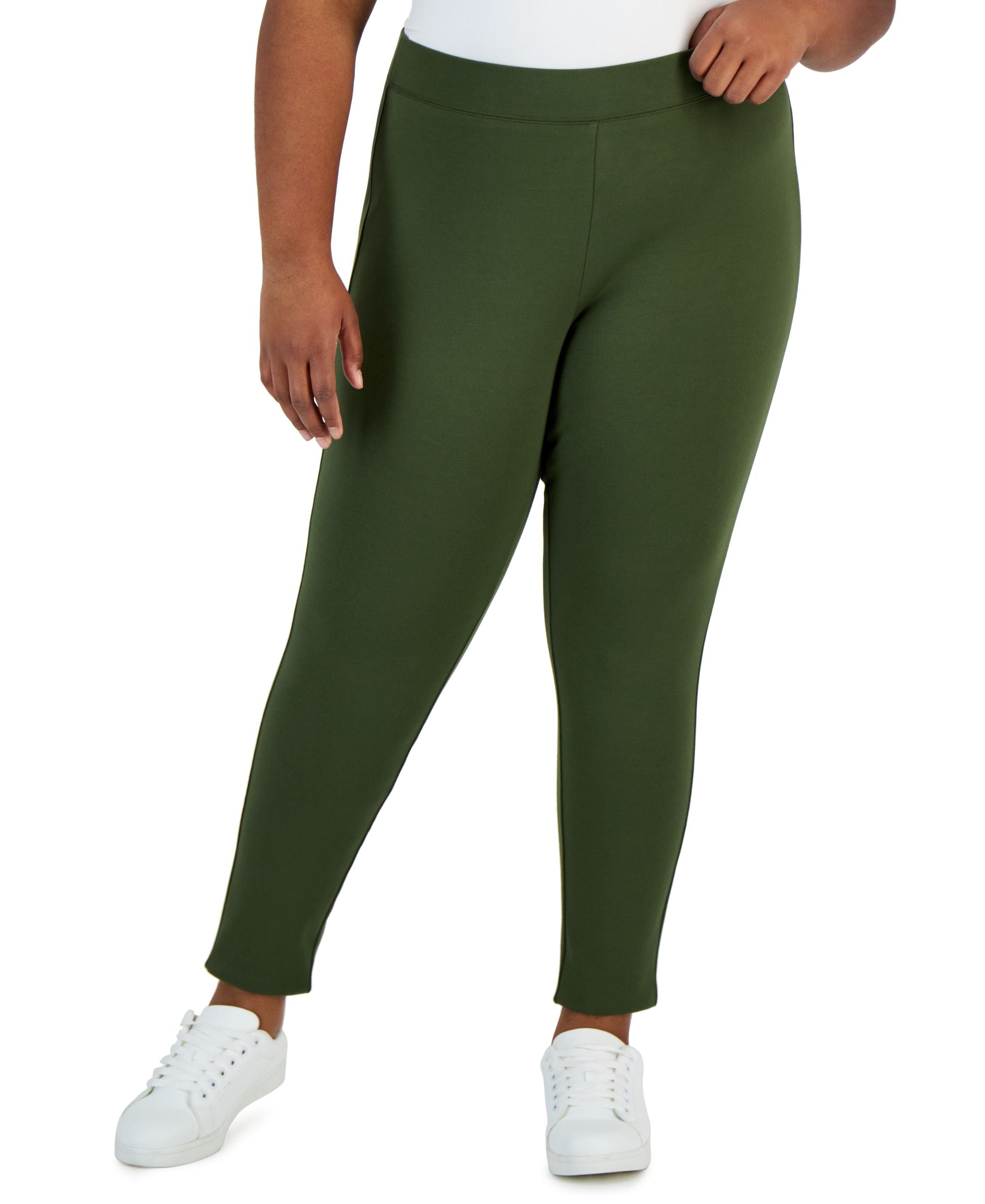 International Concepts Plus Size Skinny-Fit Comfort-Waist Ponte Signature Pants