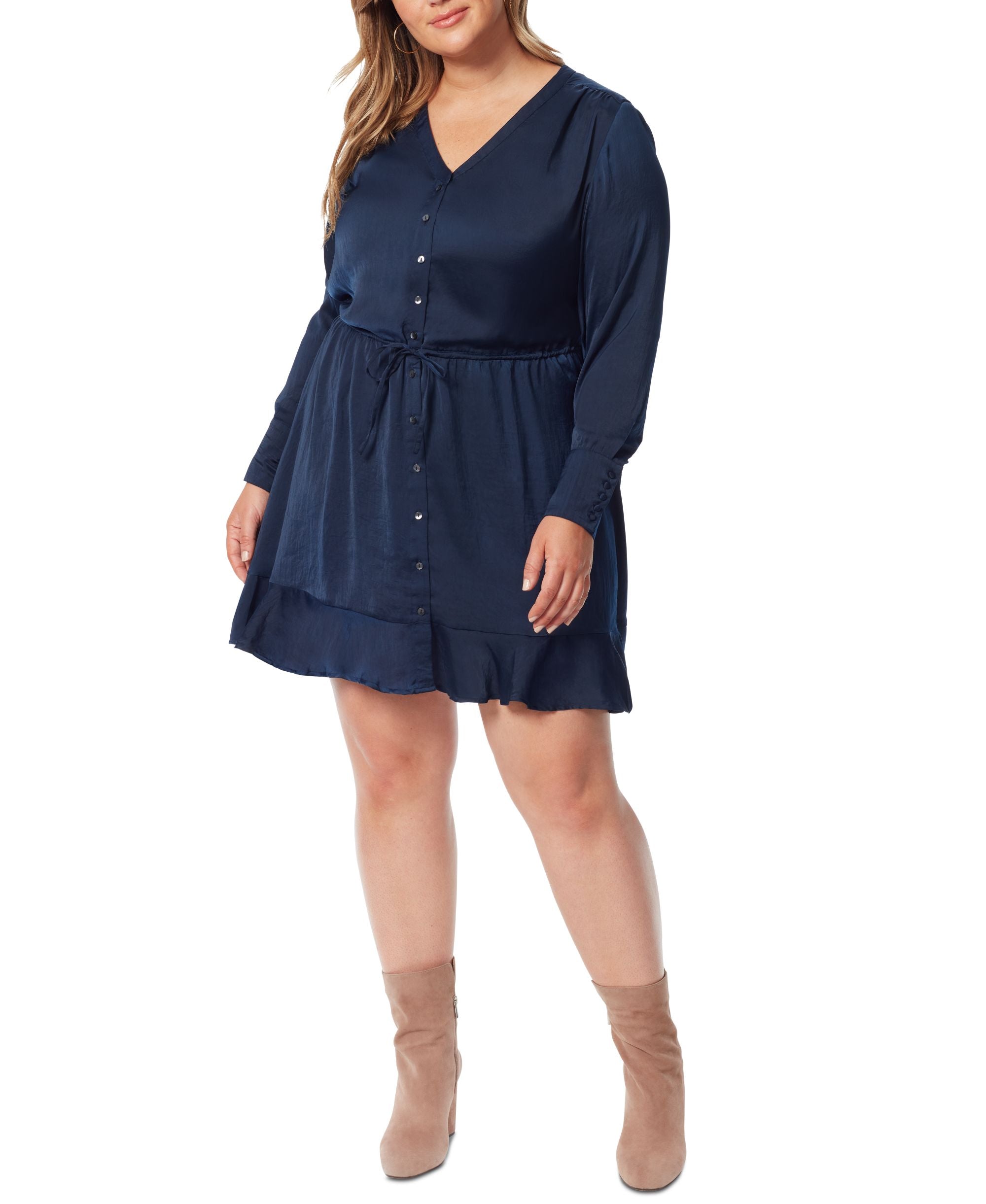Modern Plus Size Shiloh Tie-Waist Shirtdress