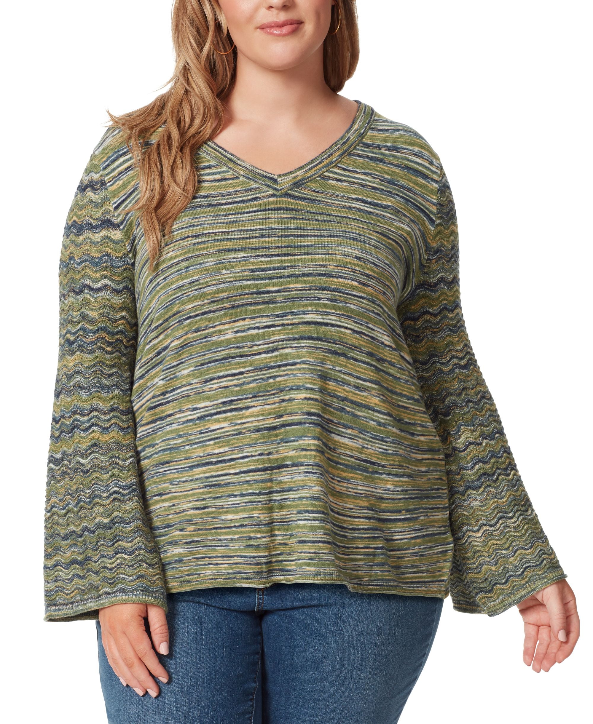 Modern Plus Size Marietta Flare-Sleeve Premium Top