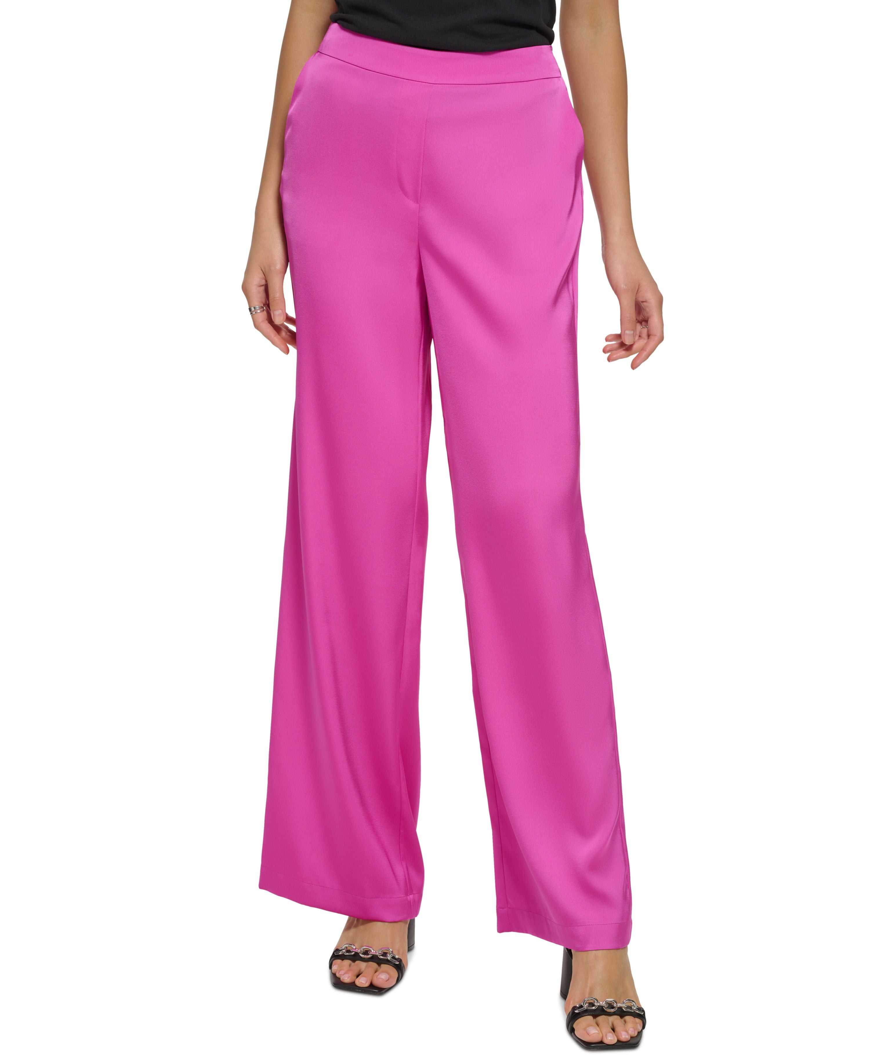 Comfort-Waist Wide-Leg Signature Pants