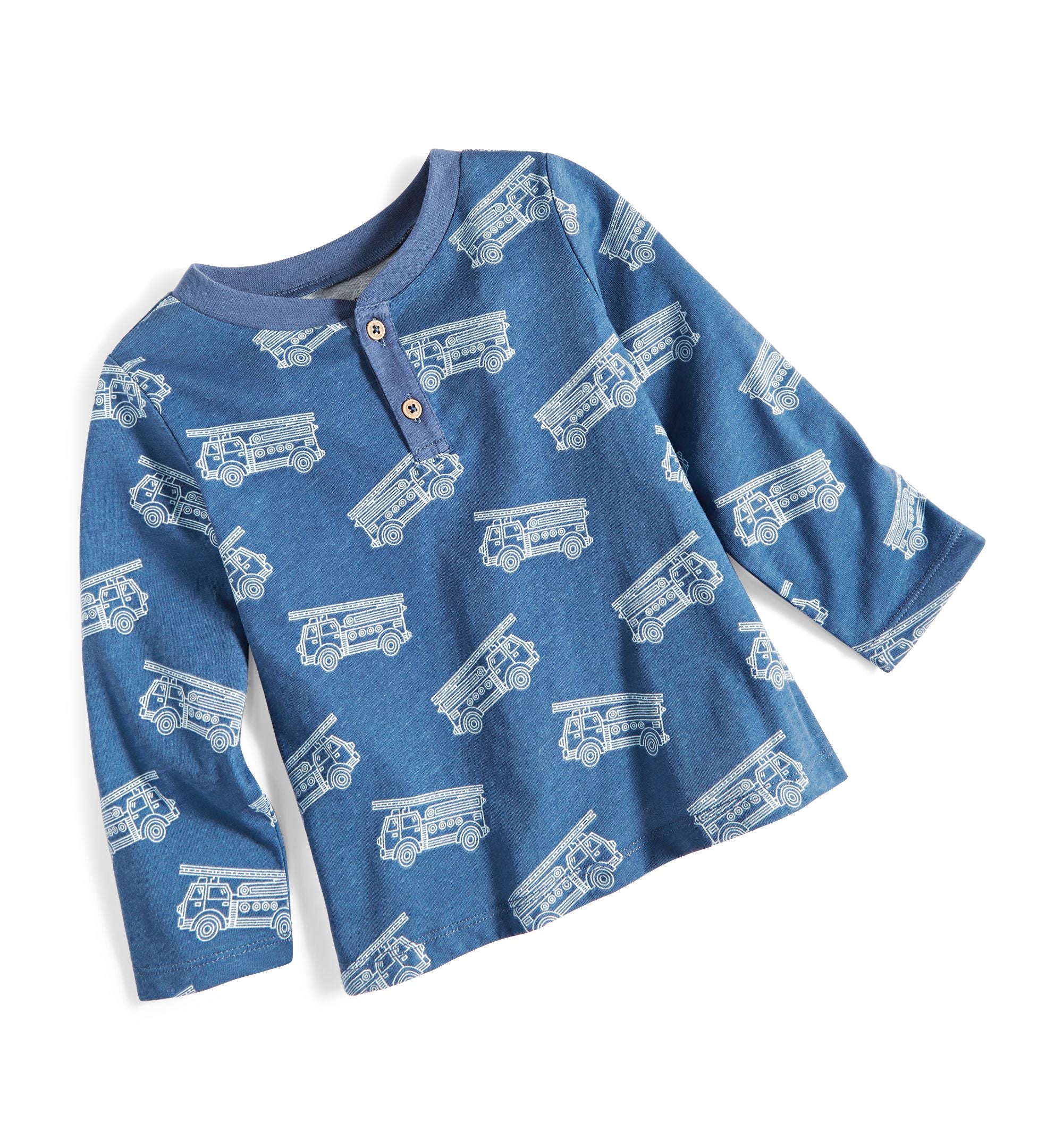 First Impressions Baby Boys Fire Truck Long-Sleeve Henley Modern Shirt