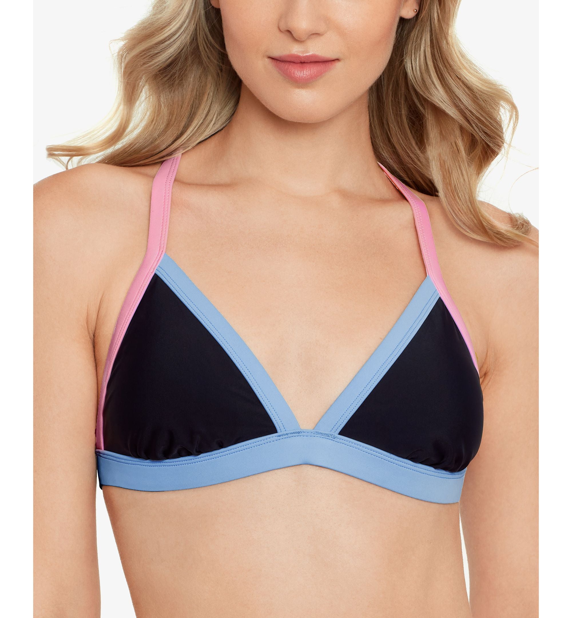 Juniors' X-Back Triangle Bikini Premium Top