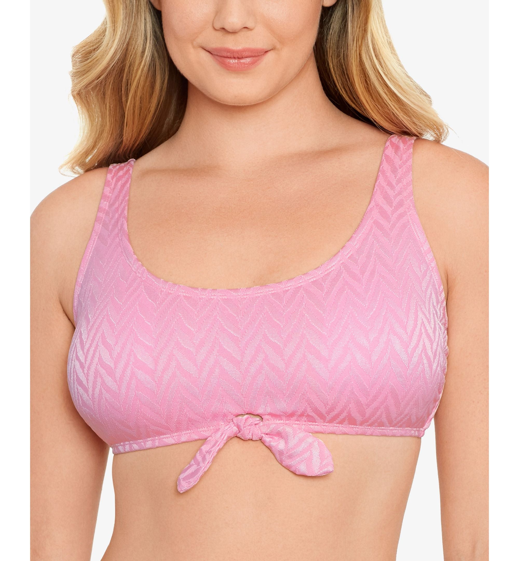 Juniors' Tie-Front Bralette Bikini Premium Top