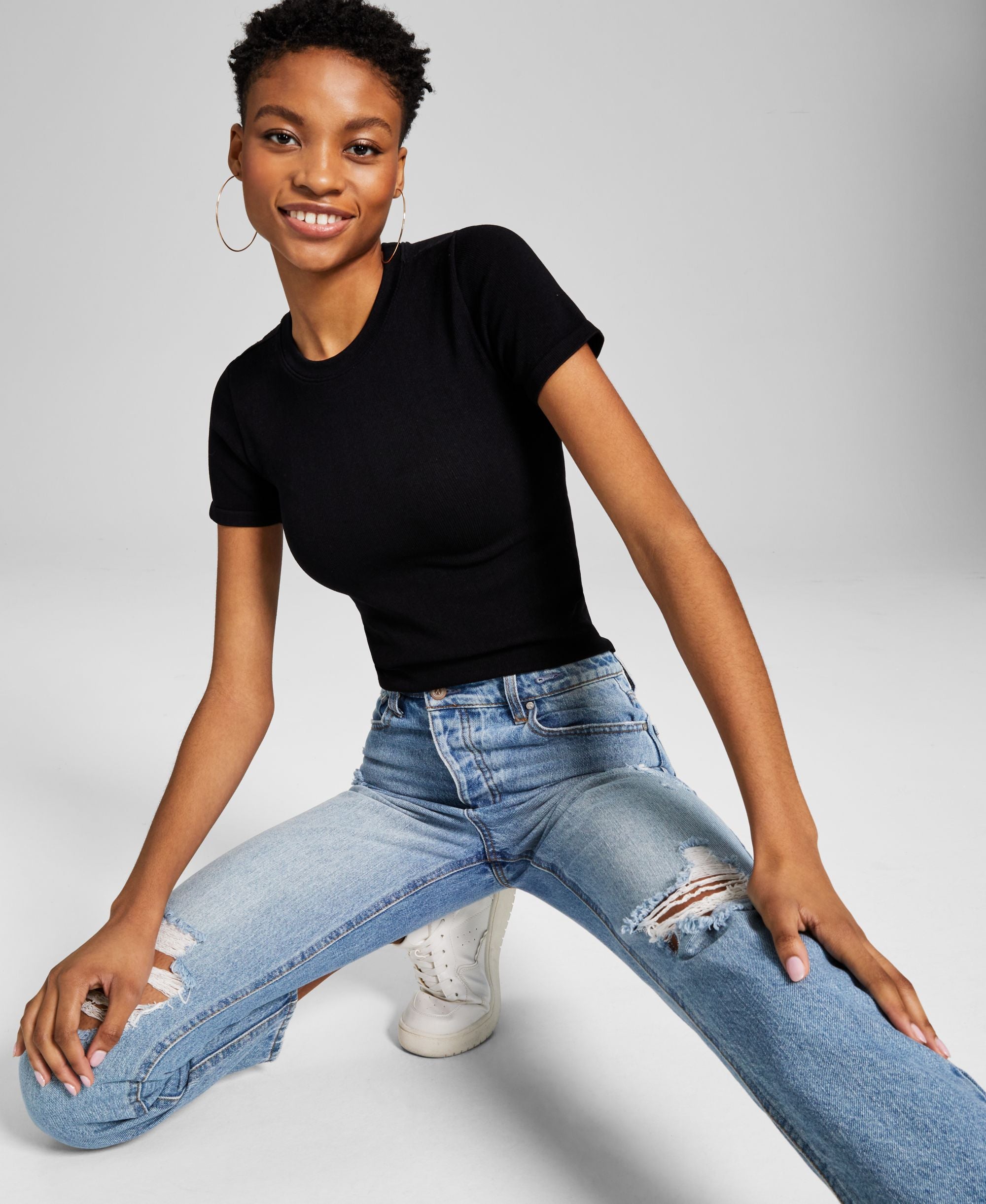 Women's Seamless Short-Sleeve Crewneck Premium Top