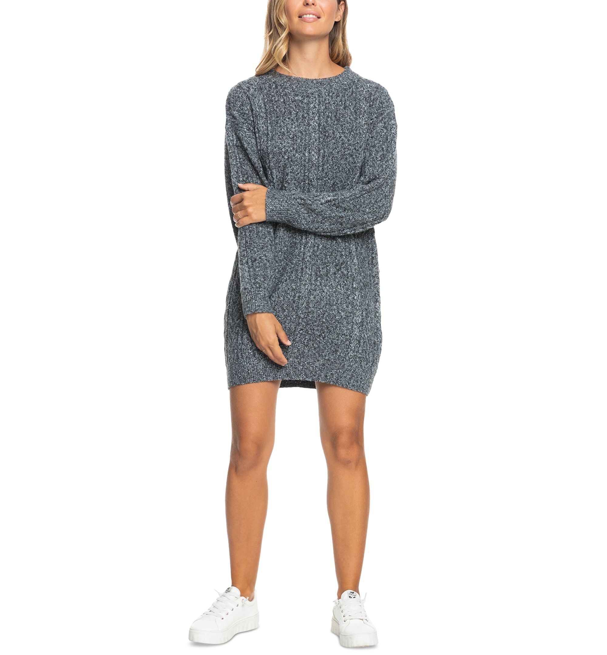 Juniors' Pastel Life Cable-Knit Sweater Dress