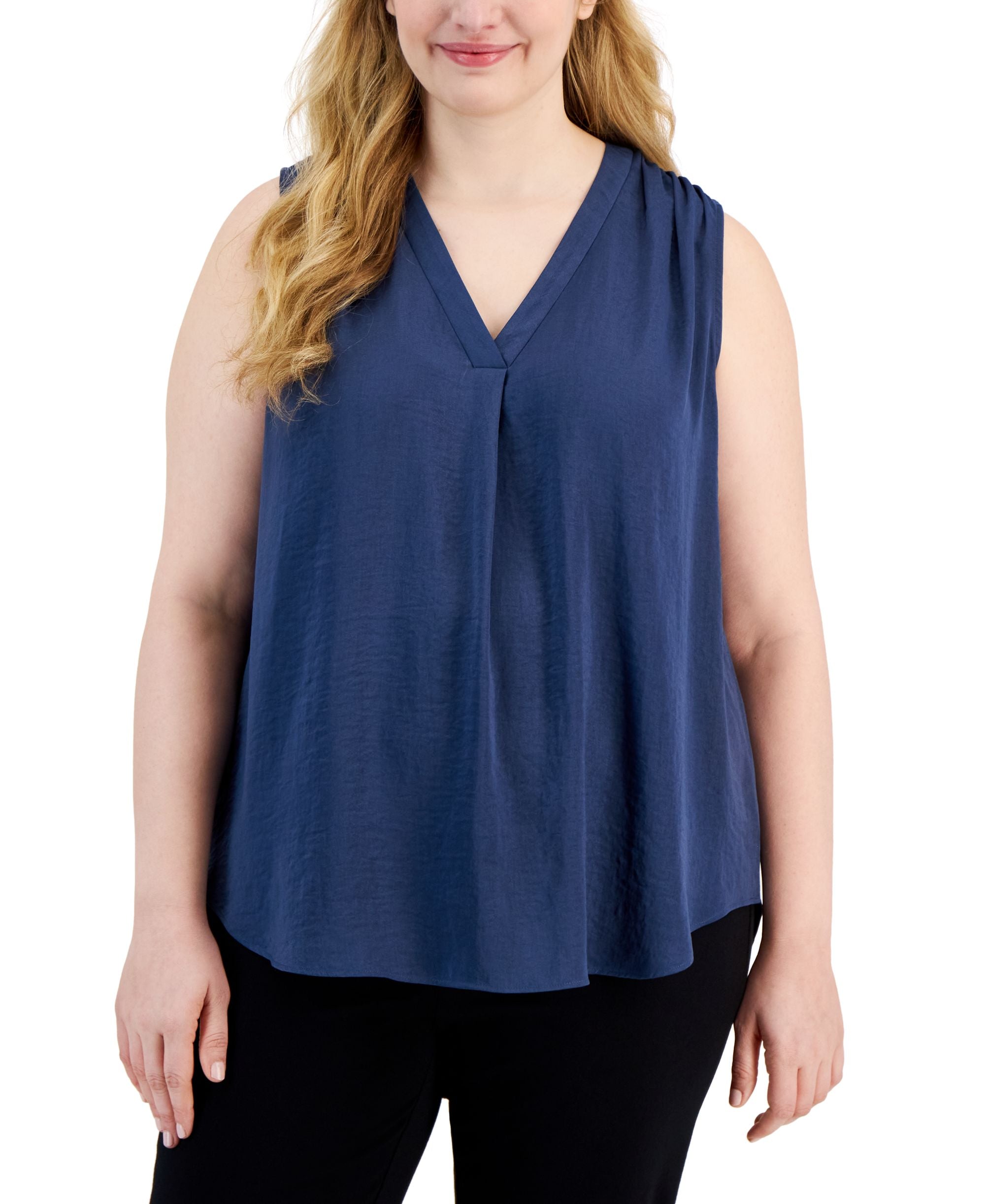Alfani Plus Size V Neck Premium Top