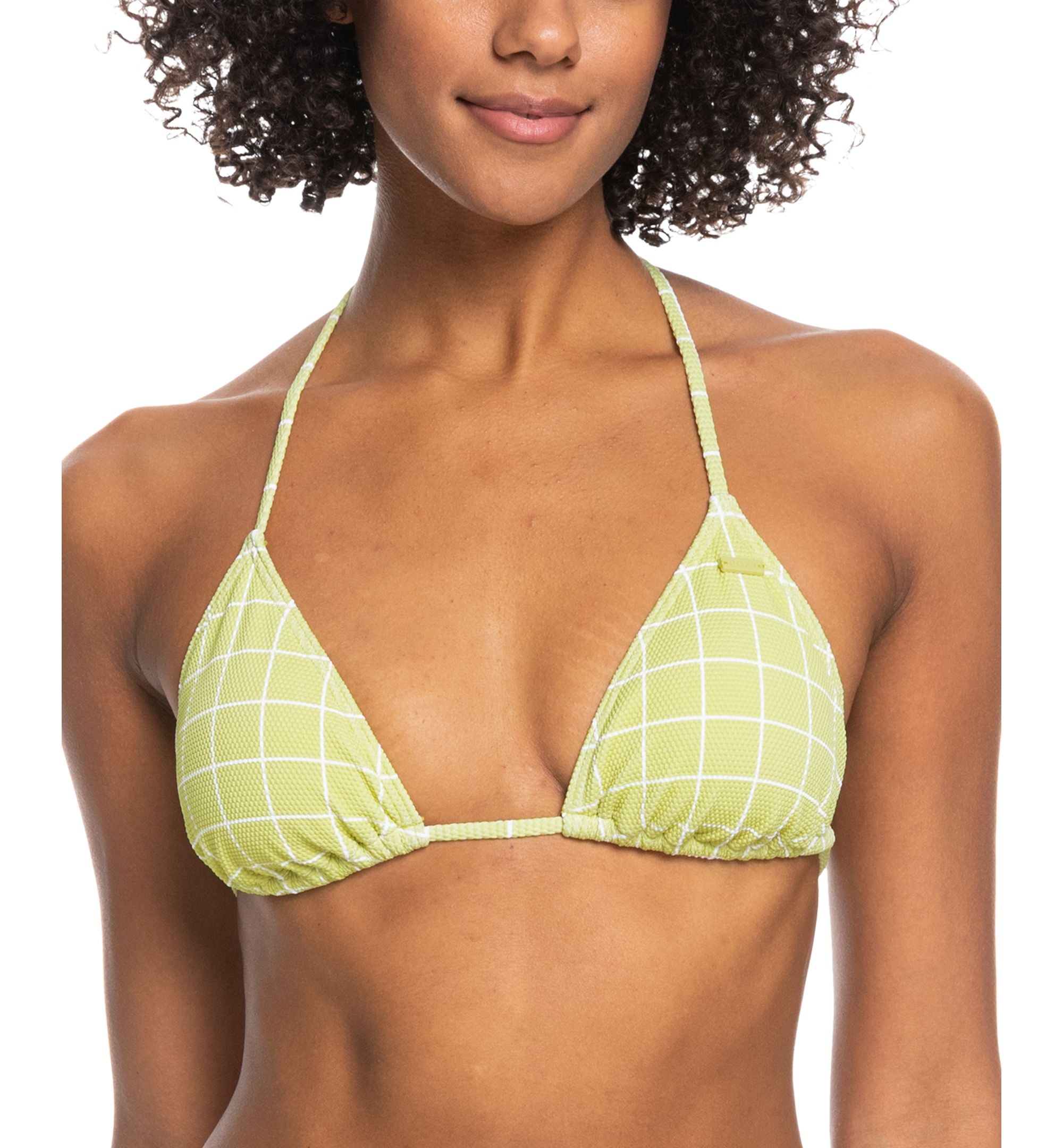 Juniors' Salty Shine Tiki Triangle Bikini Premium Top