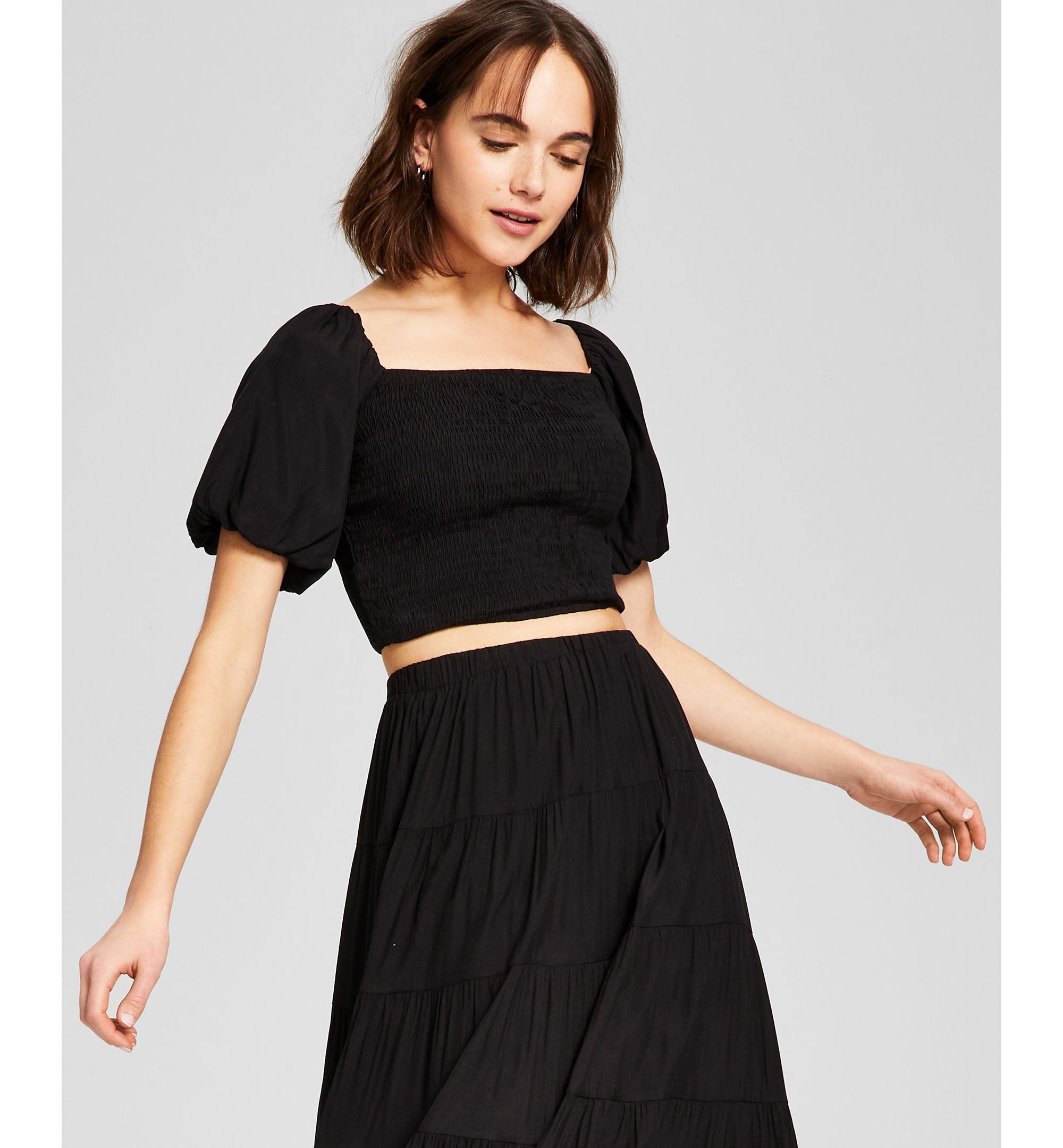 Women's Smocked Puff-Sleeve Premium Top