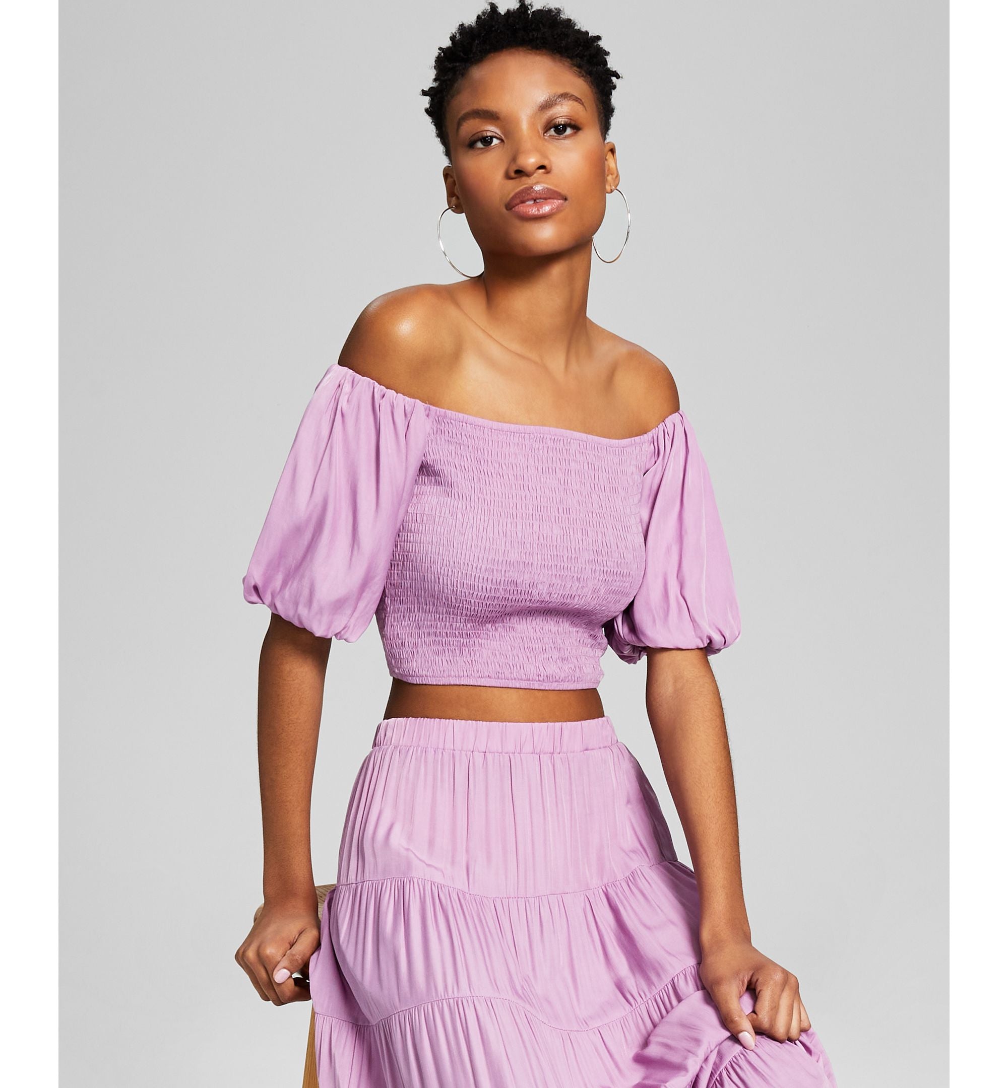 Women's Smocked Puff-Sleeve Premium Top