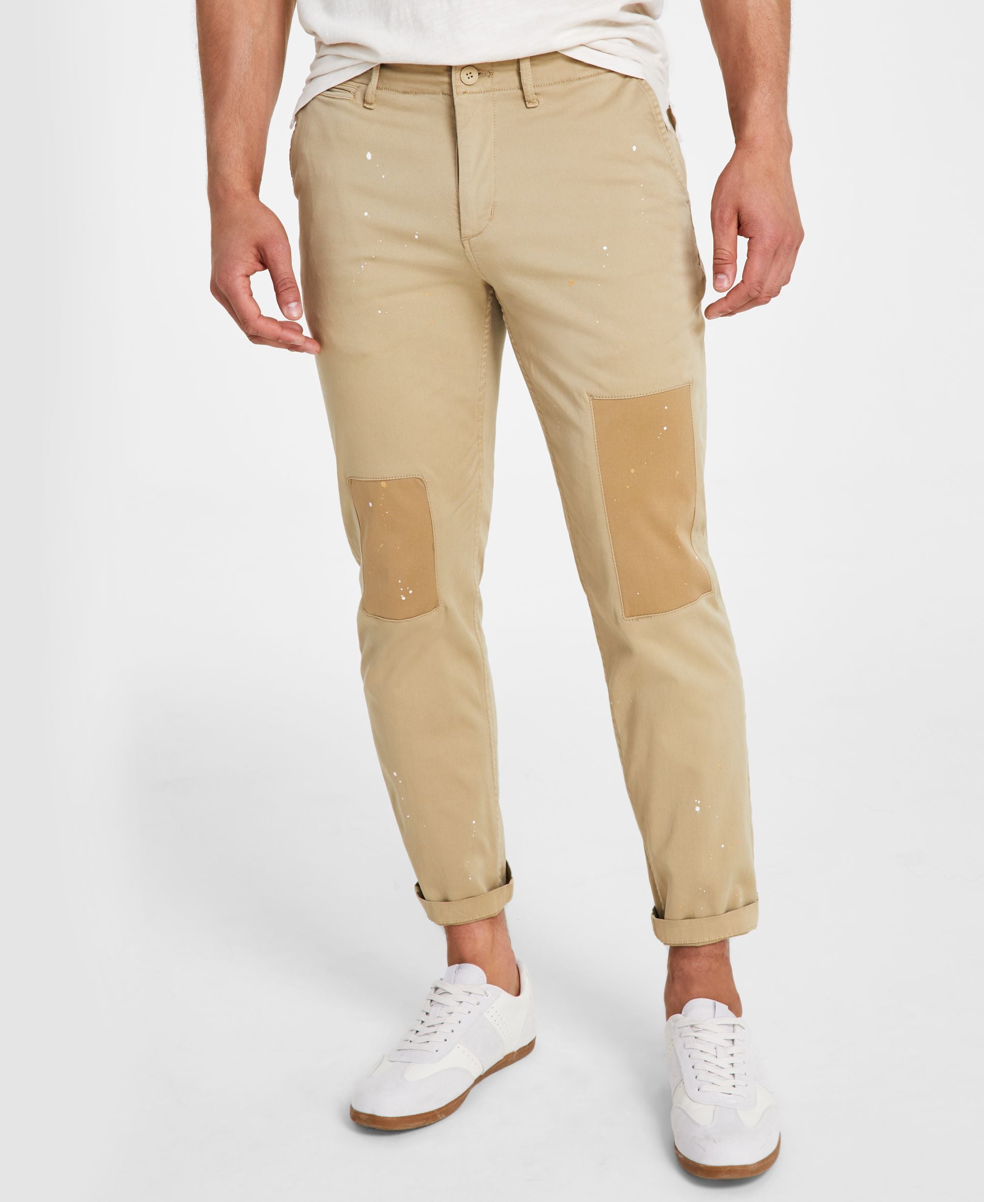 Men's Darren Slim-Cut Straight Patched Chinos
