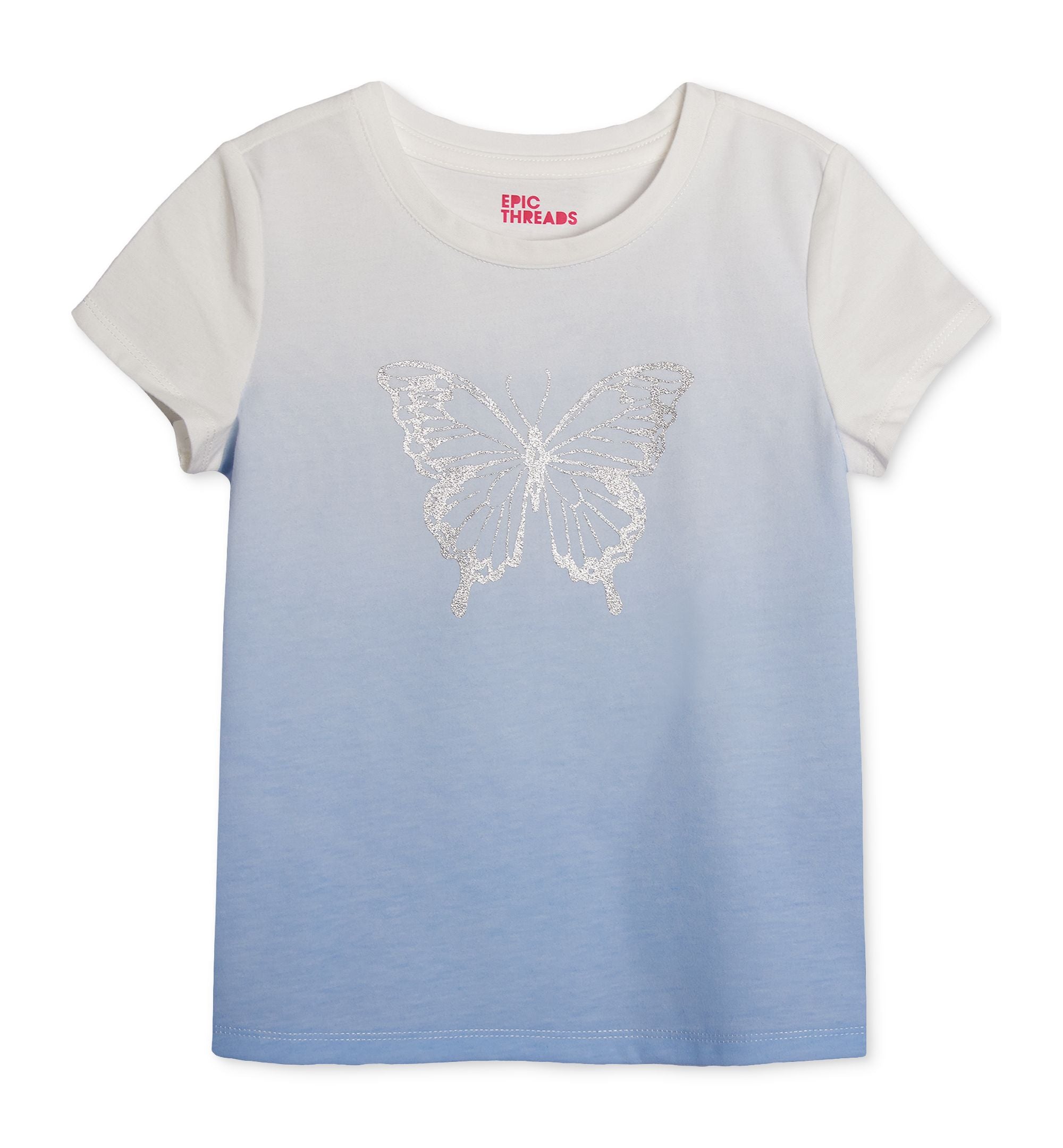 Epic Threads Little Girls Butterfly Ombre T-Modern Shirt
