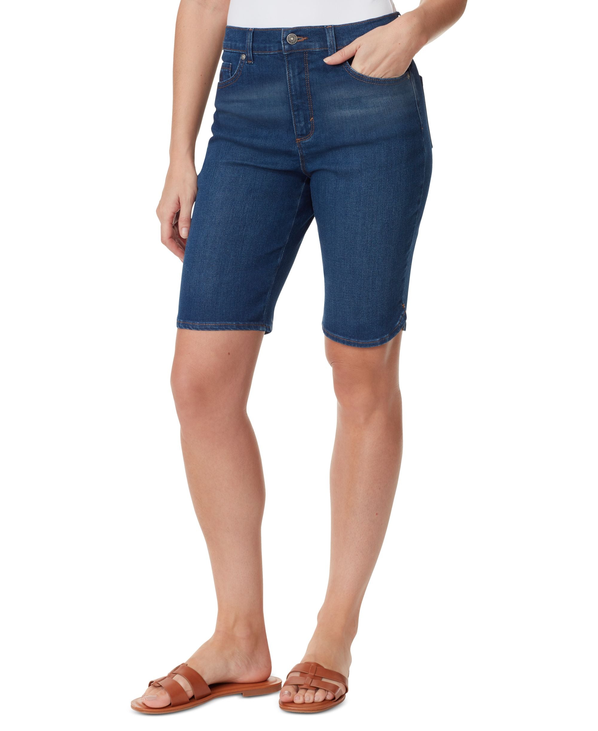 Women's Amanda High-Rise 11" Denim Bermuda Premium Shorts