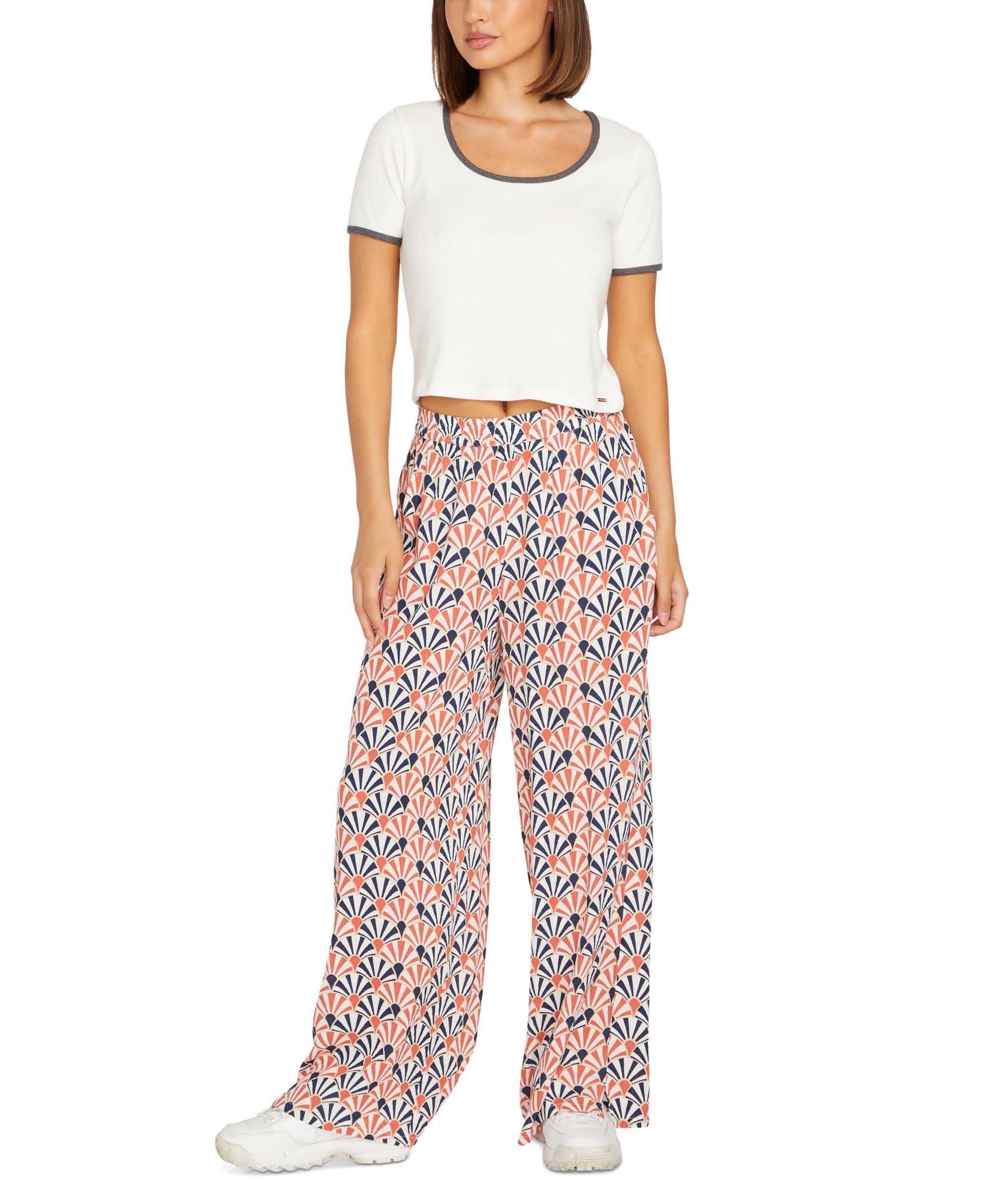 Juniors' Shellz Bellz Wide-Leg Signature Pants