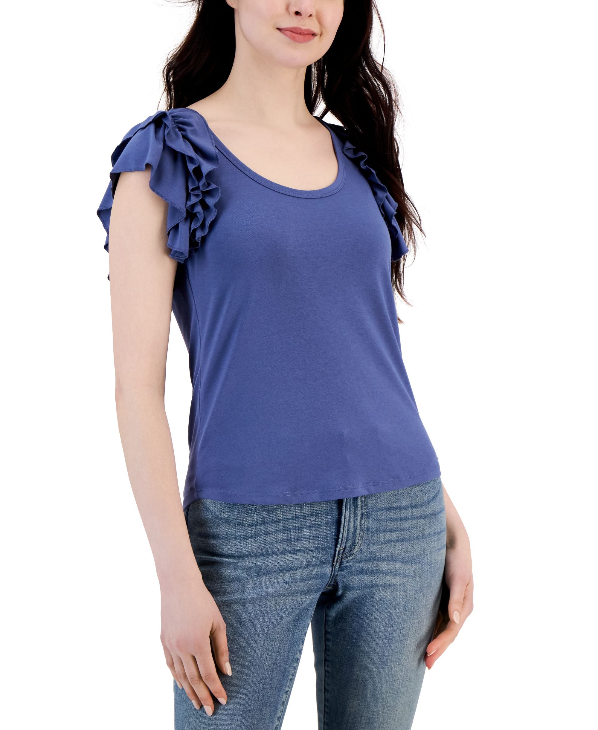 Women's Flutter-Sleeve Tank Premium Top