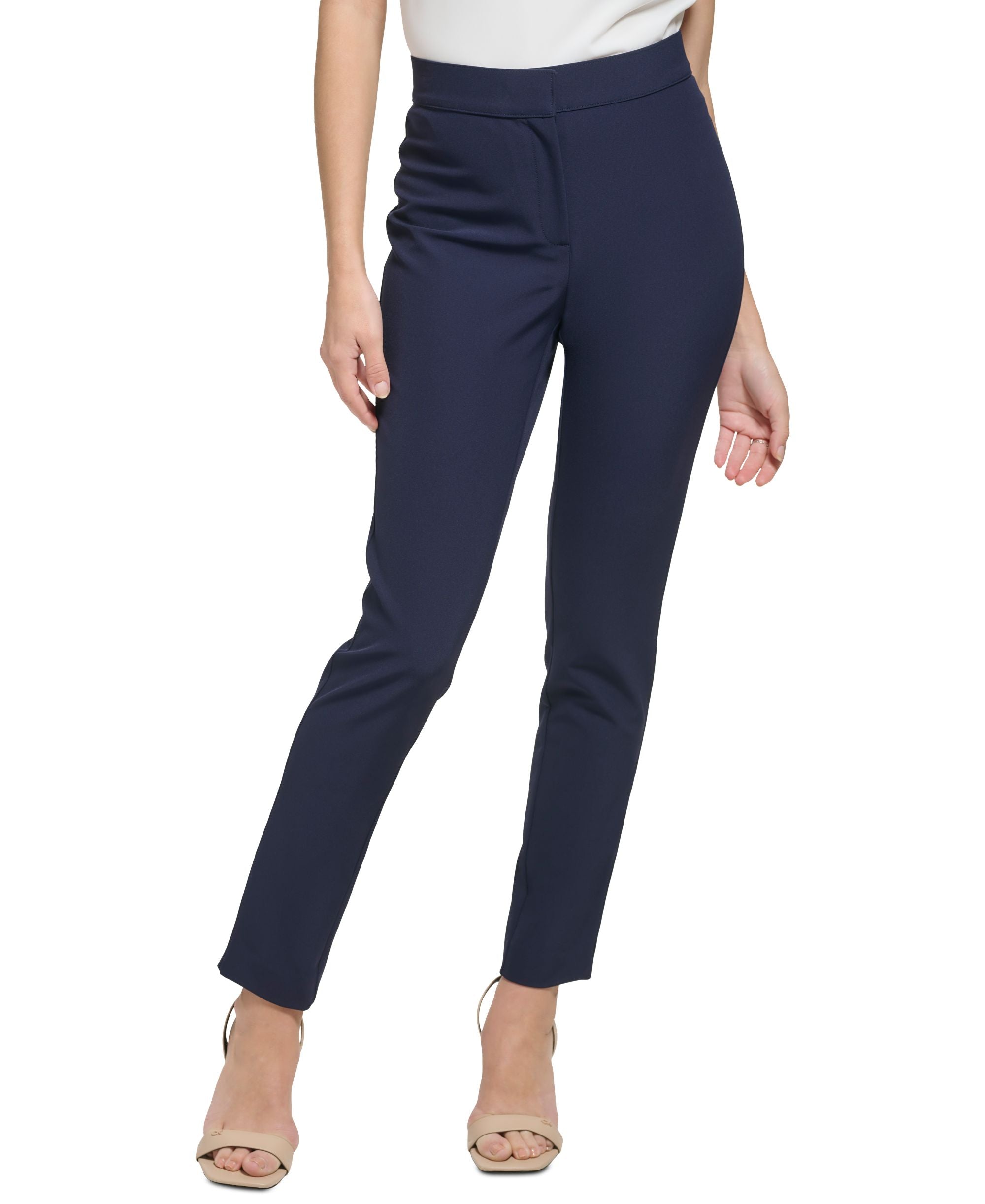 Women's Flat Front Skinny-Fit Signature Pants